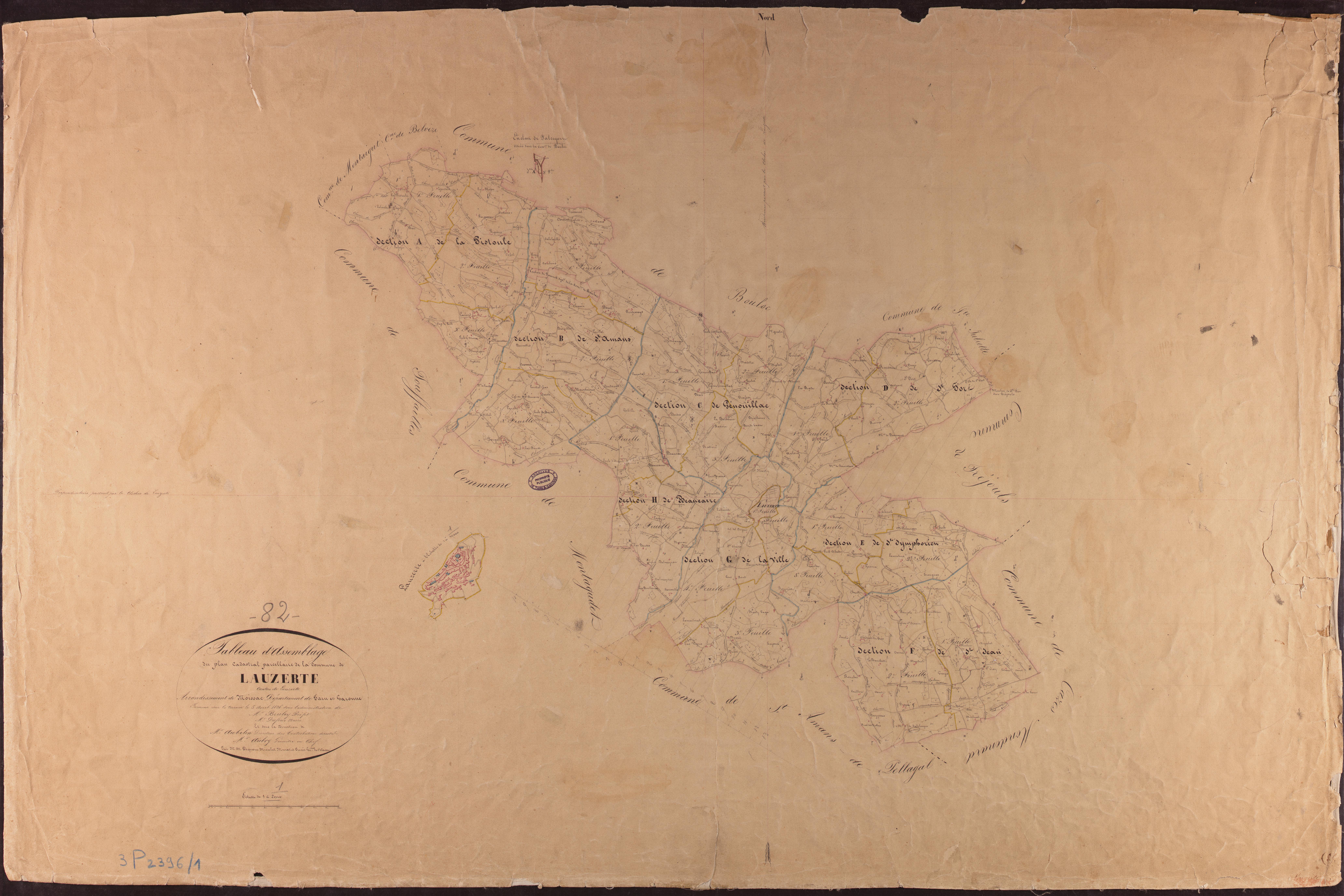 Lauzerte - Tableau d'assemblage