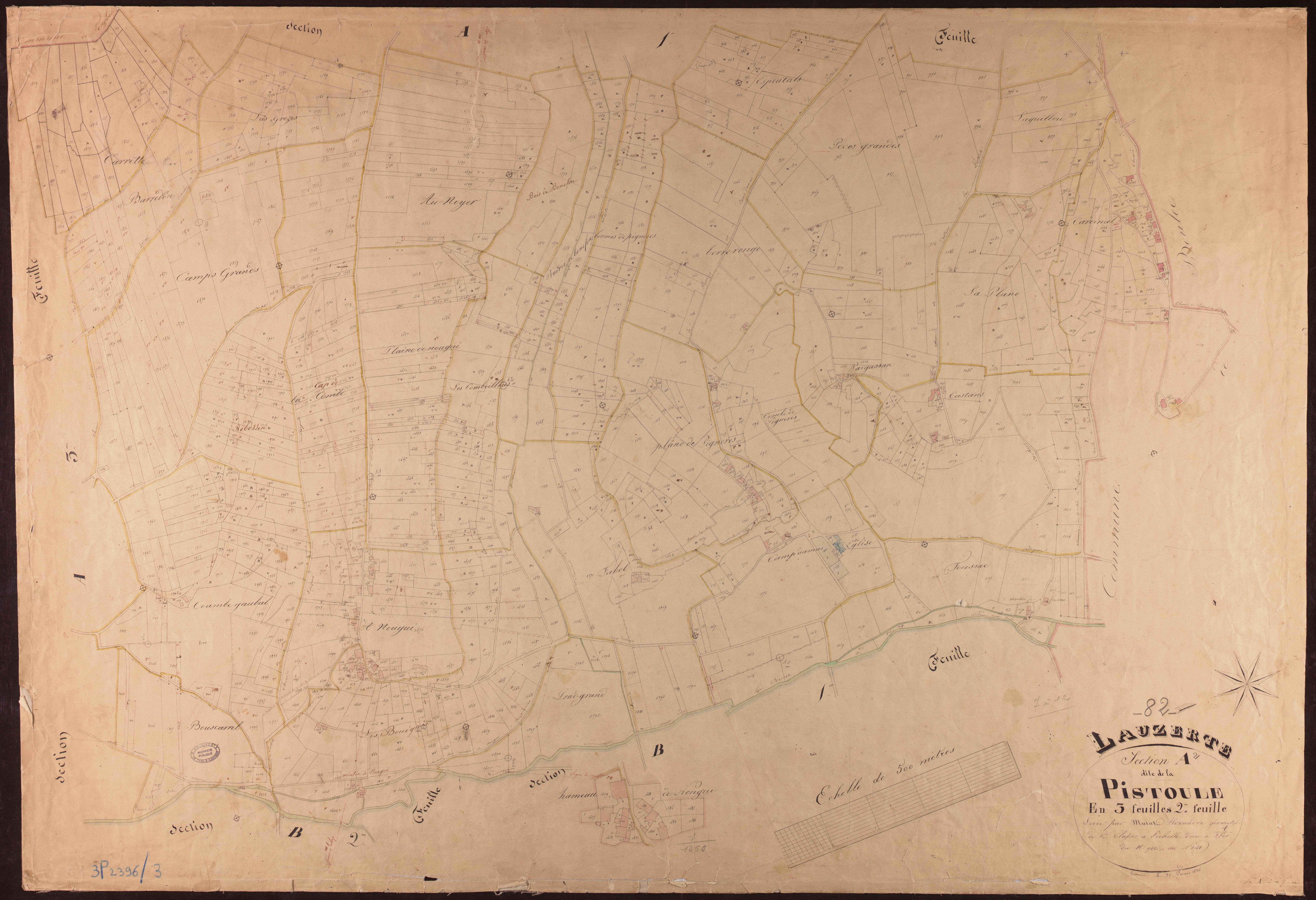 Lauzerte - Section A - La Pistoule, 2e feuille