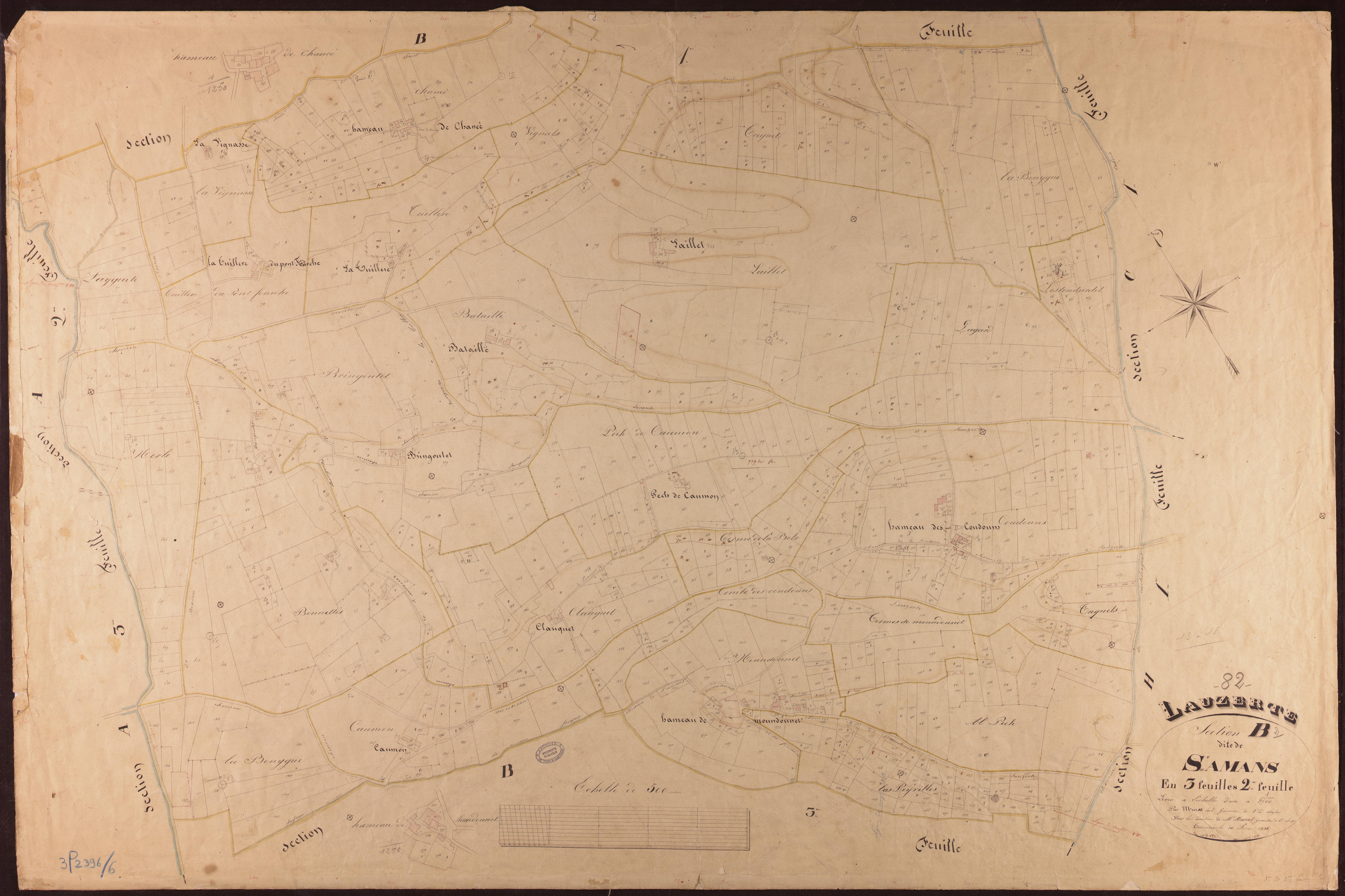Lauzerte - Section B - Saint-Amans, 2e feuille