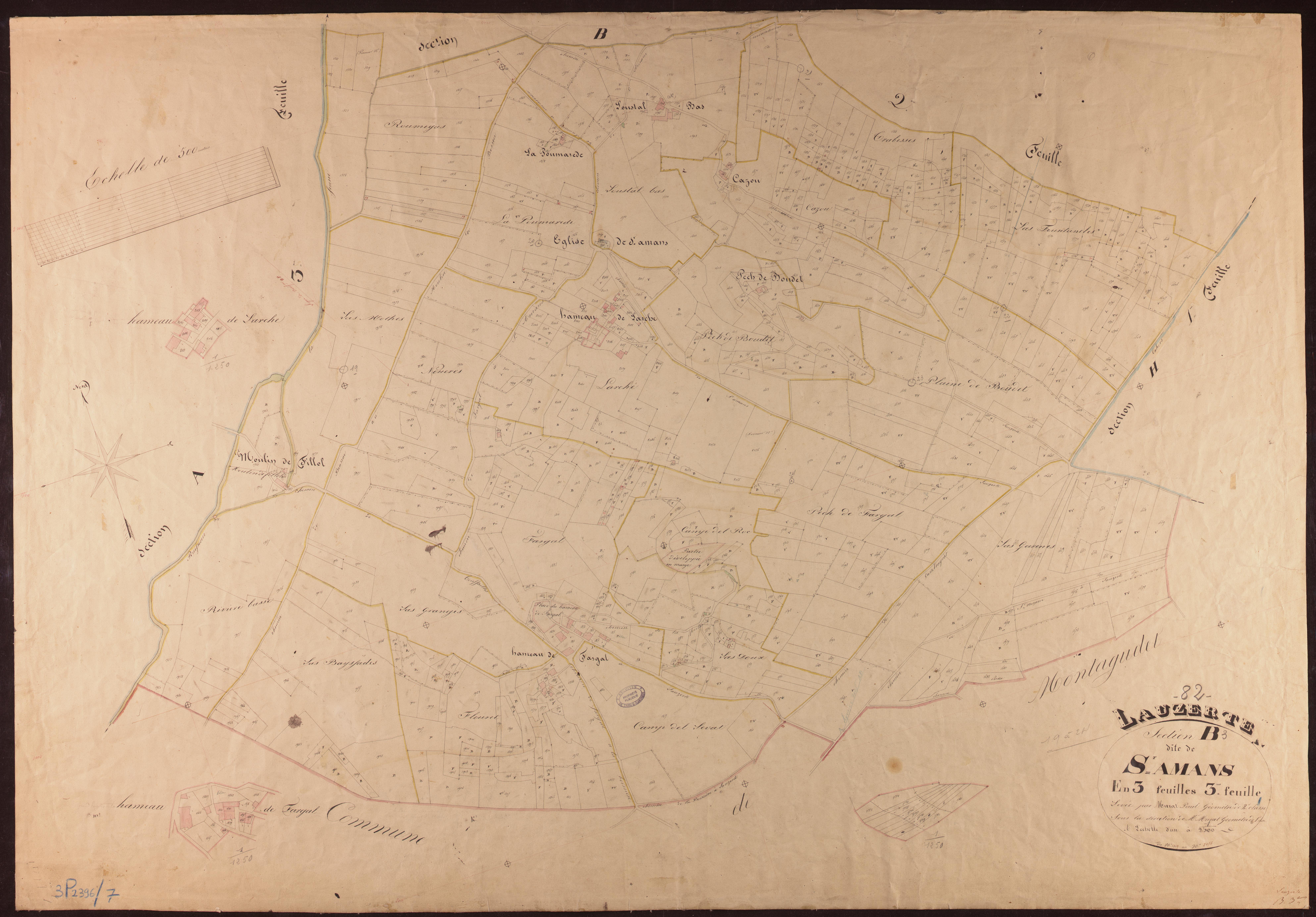 Lauzerte - Section B - Saint-Amans, 3e feuille