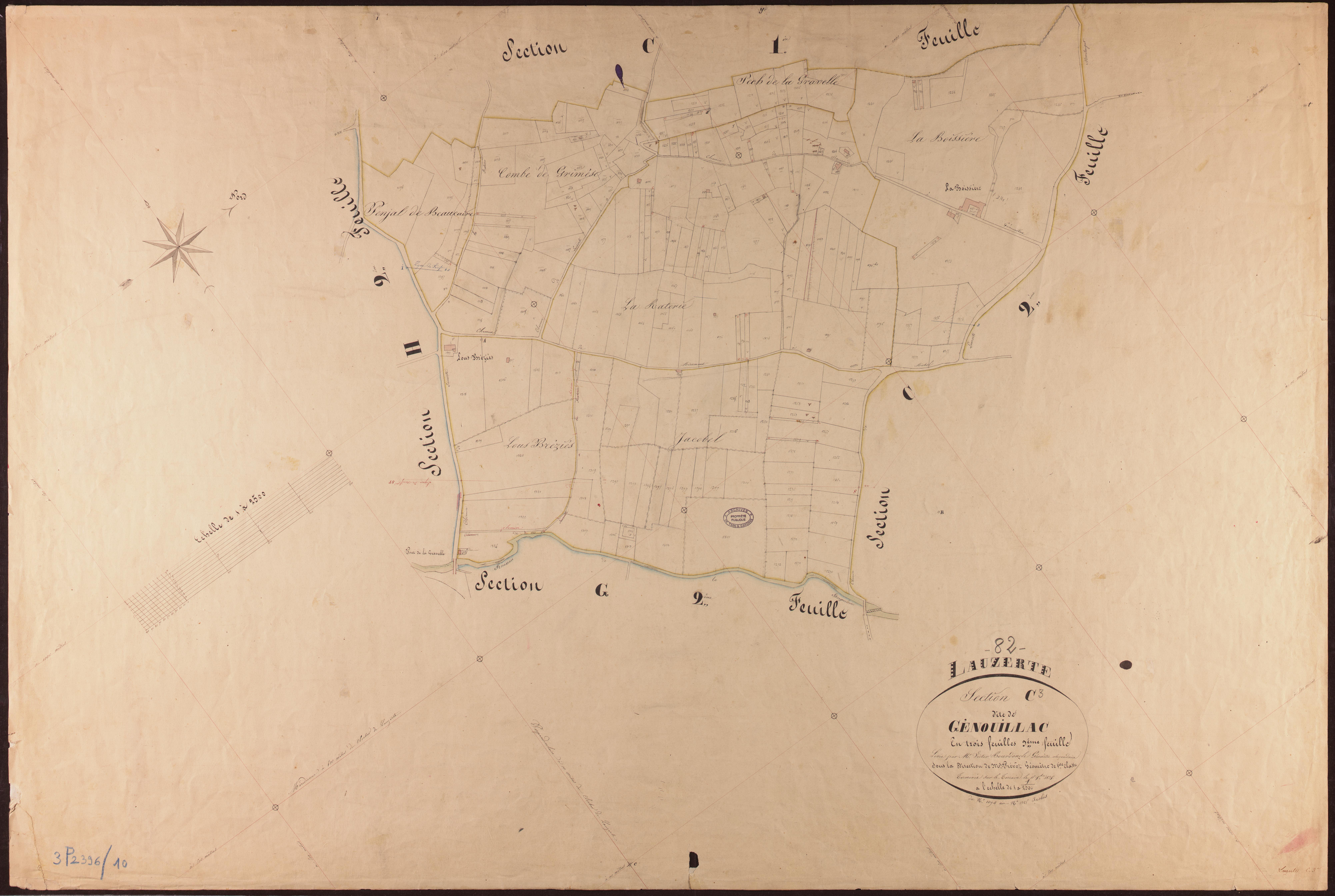 Lauzerte - Section C - Génouillac, 3e feuille
