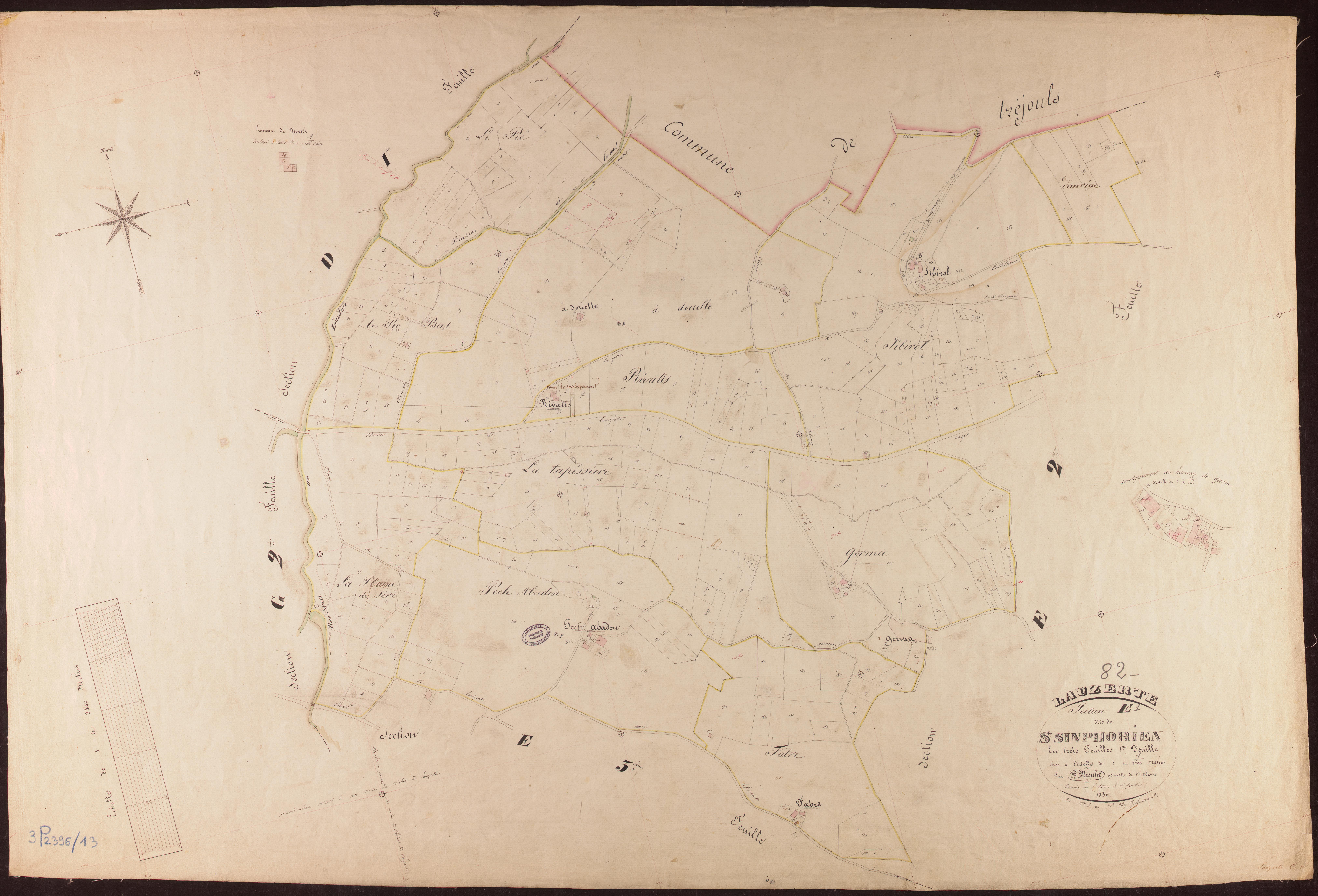 Lauzerte - Section E - Saint-Simphorien, 1ère feuille