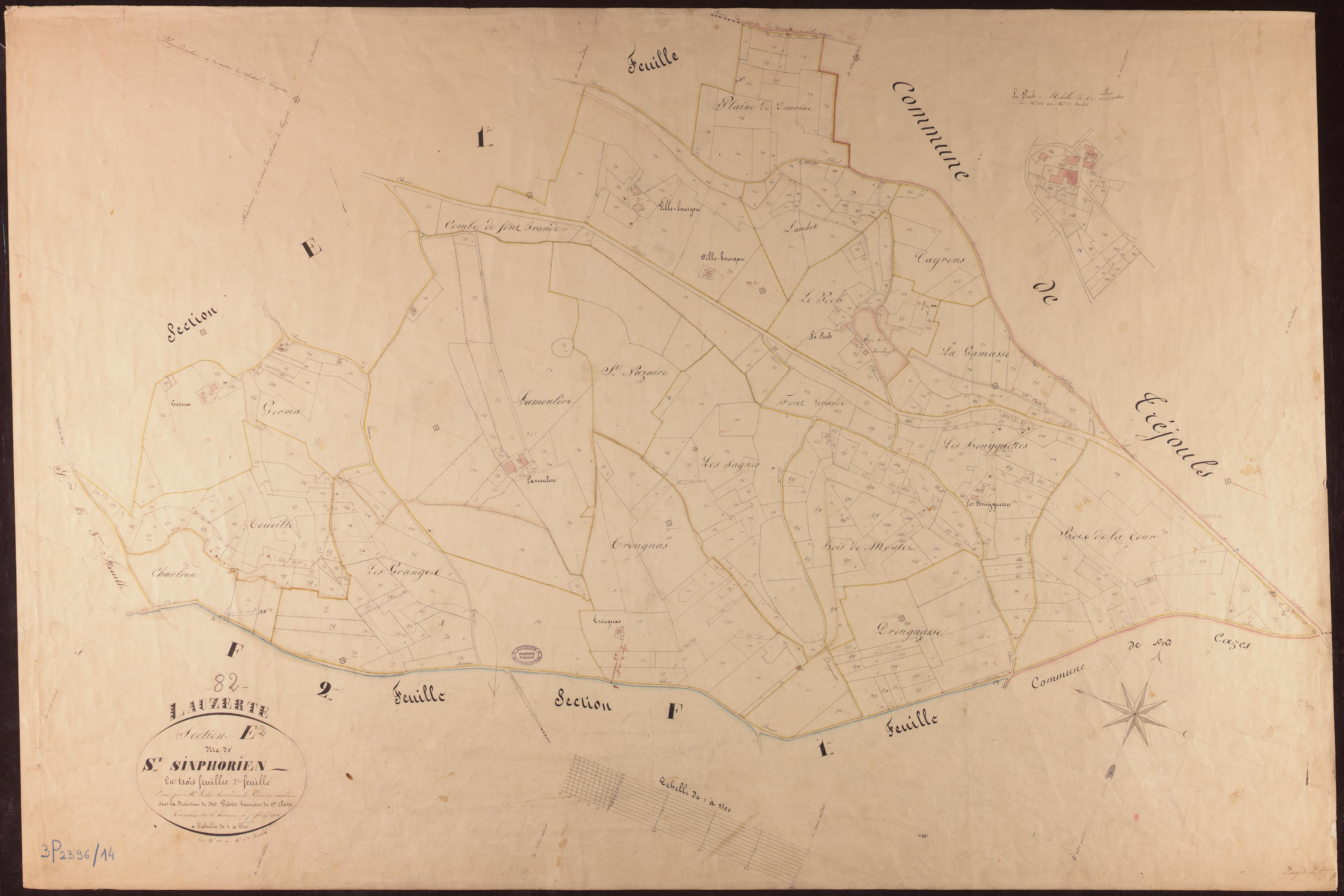 Lauzerte - Section E - Saint-Simphorien, 2e feuille