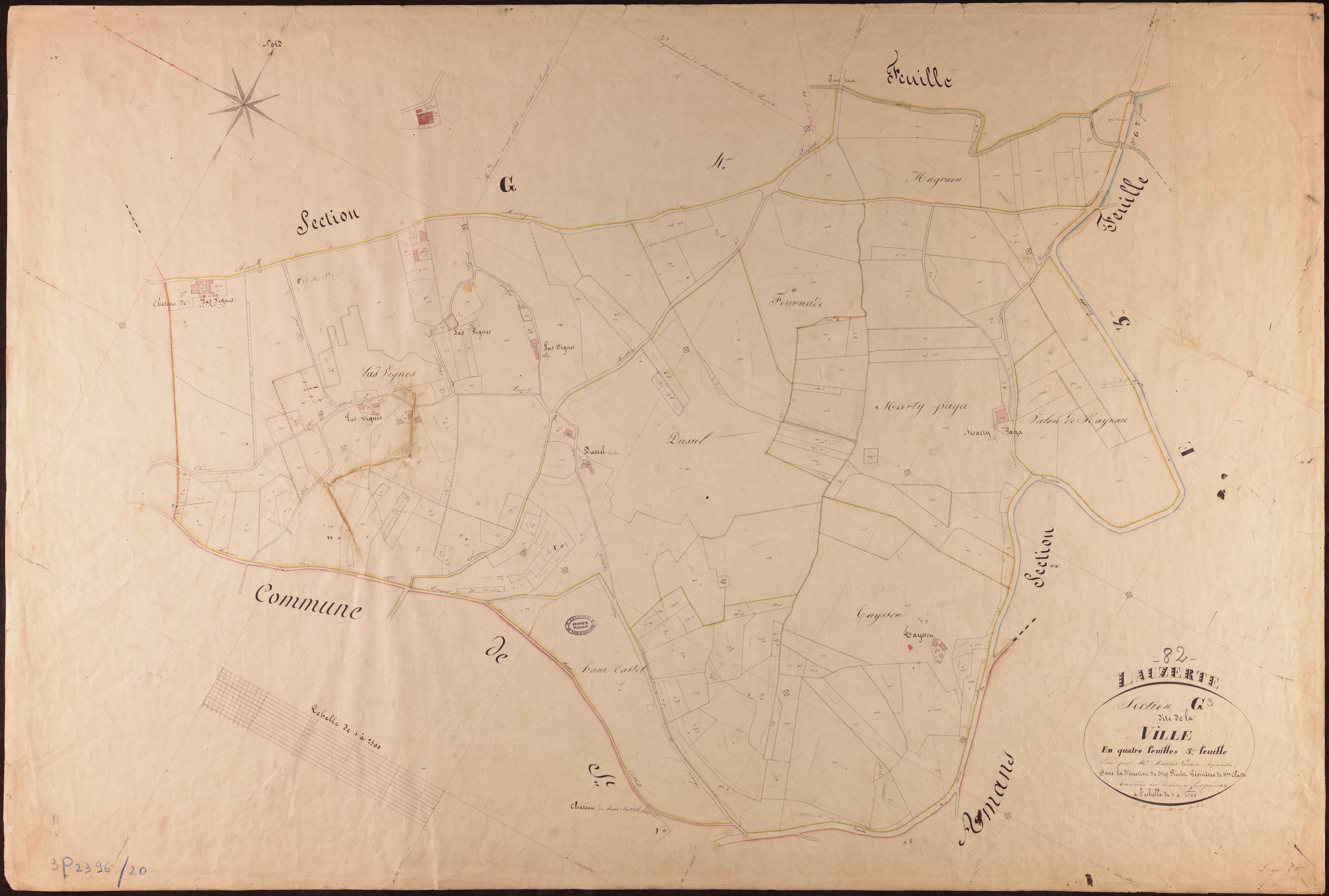 Lauzerte - Section G - La Ville, 3e feuille