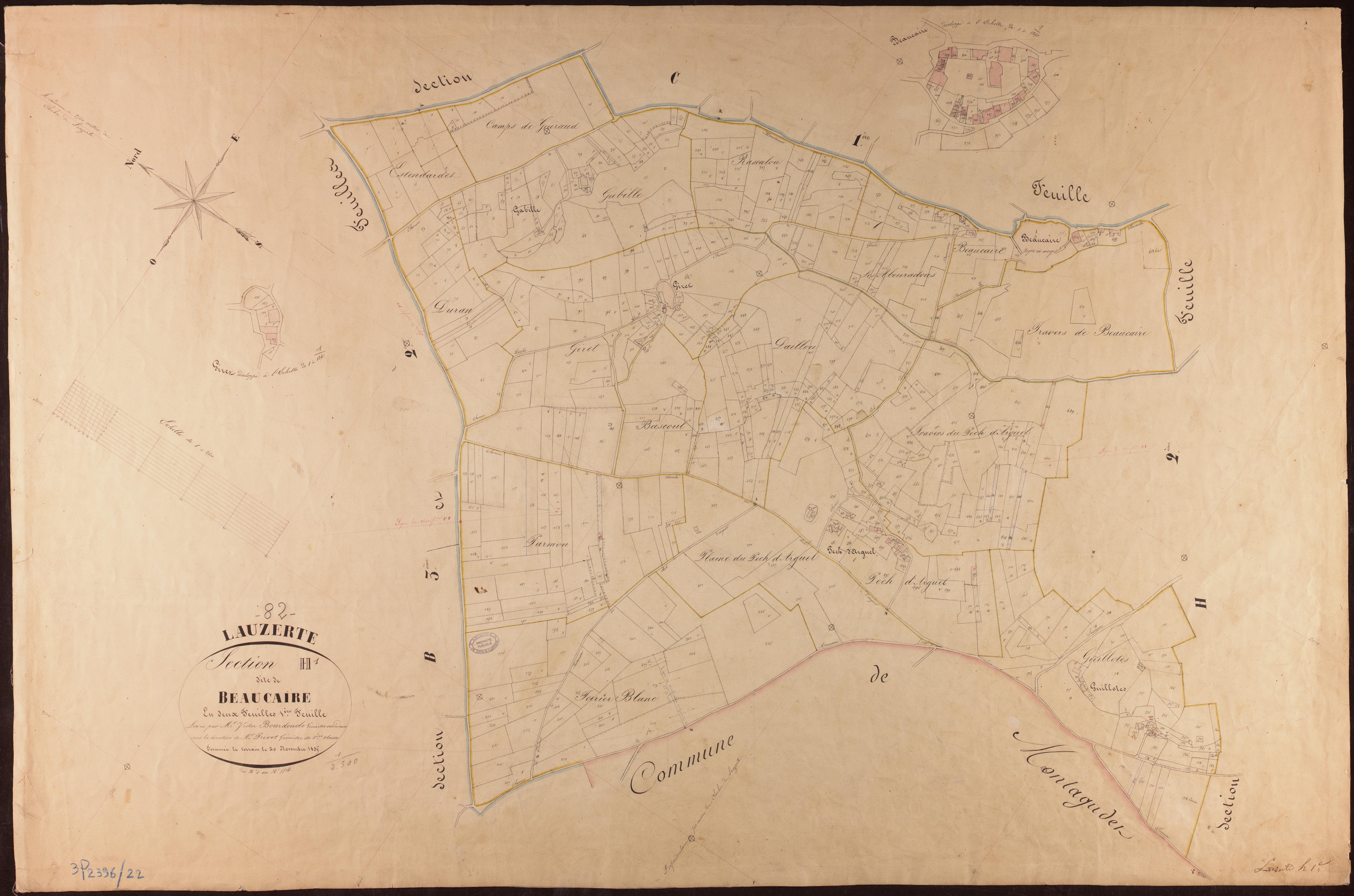 Lauzerte - Série H - Beaucaire, 1ère feuille