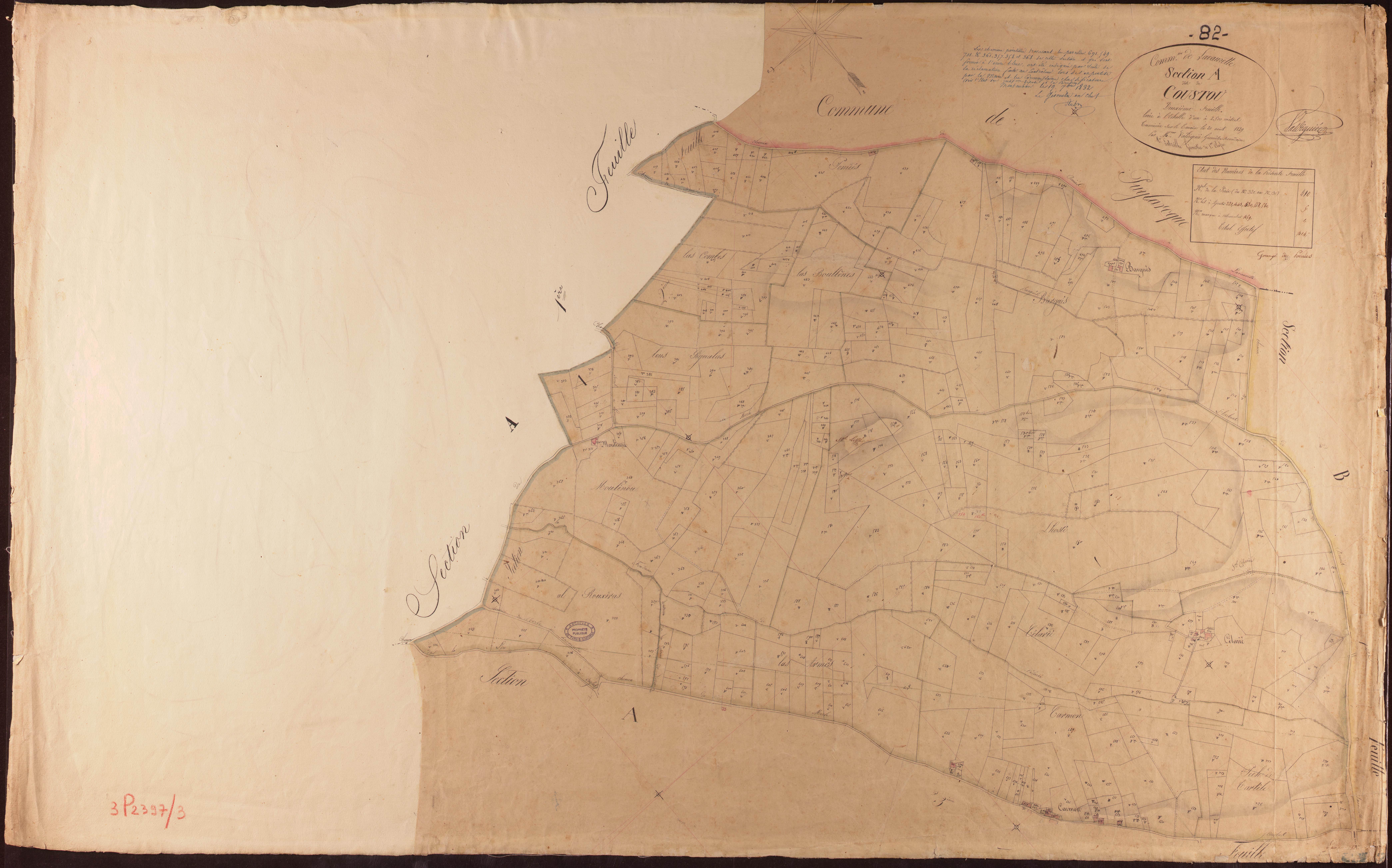 Lavaurette - Section A- Coustou, 2e feuille