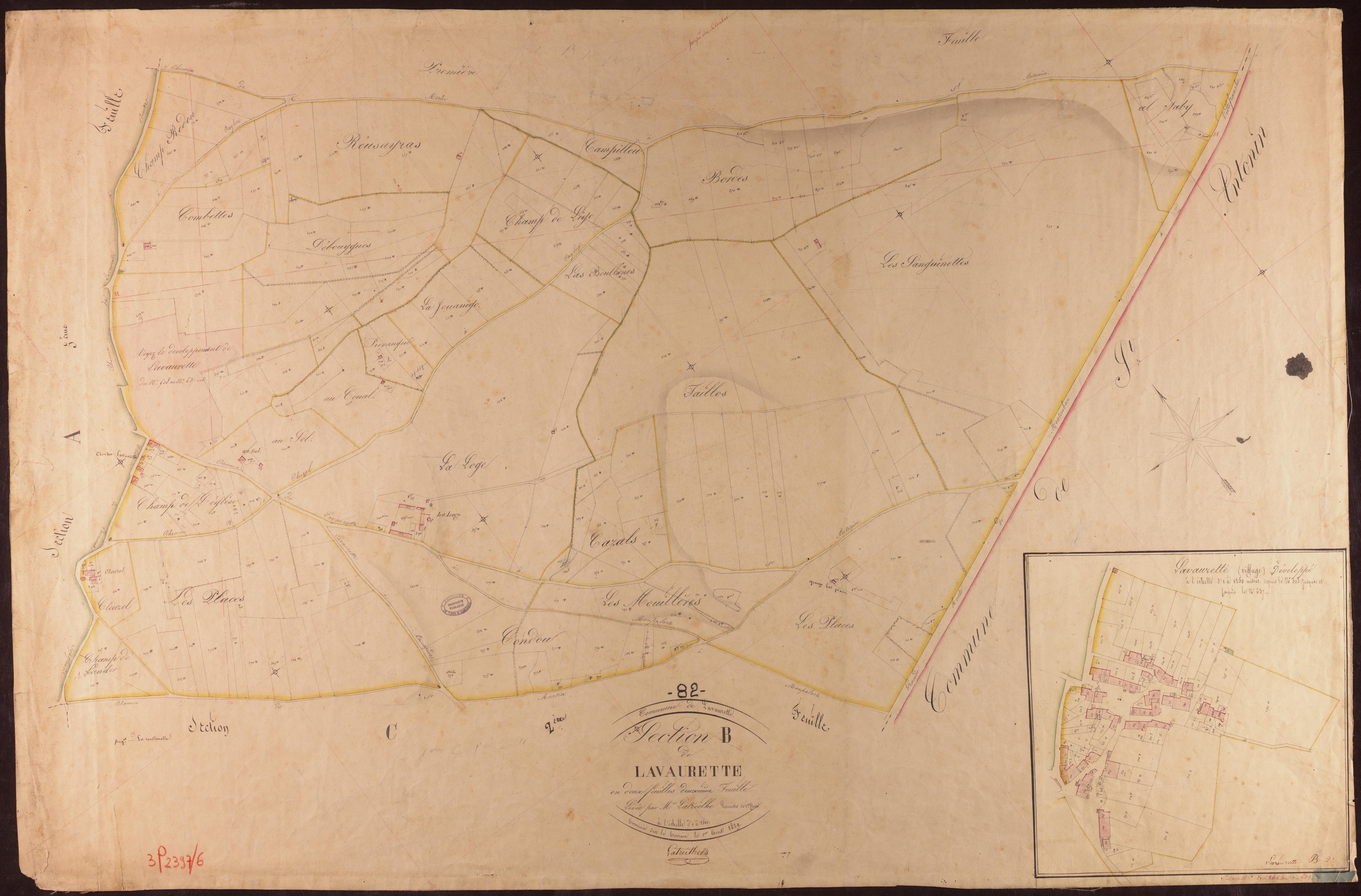 Lavaurette - Section B - Lavaurette, 2e feuille