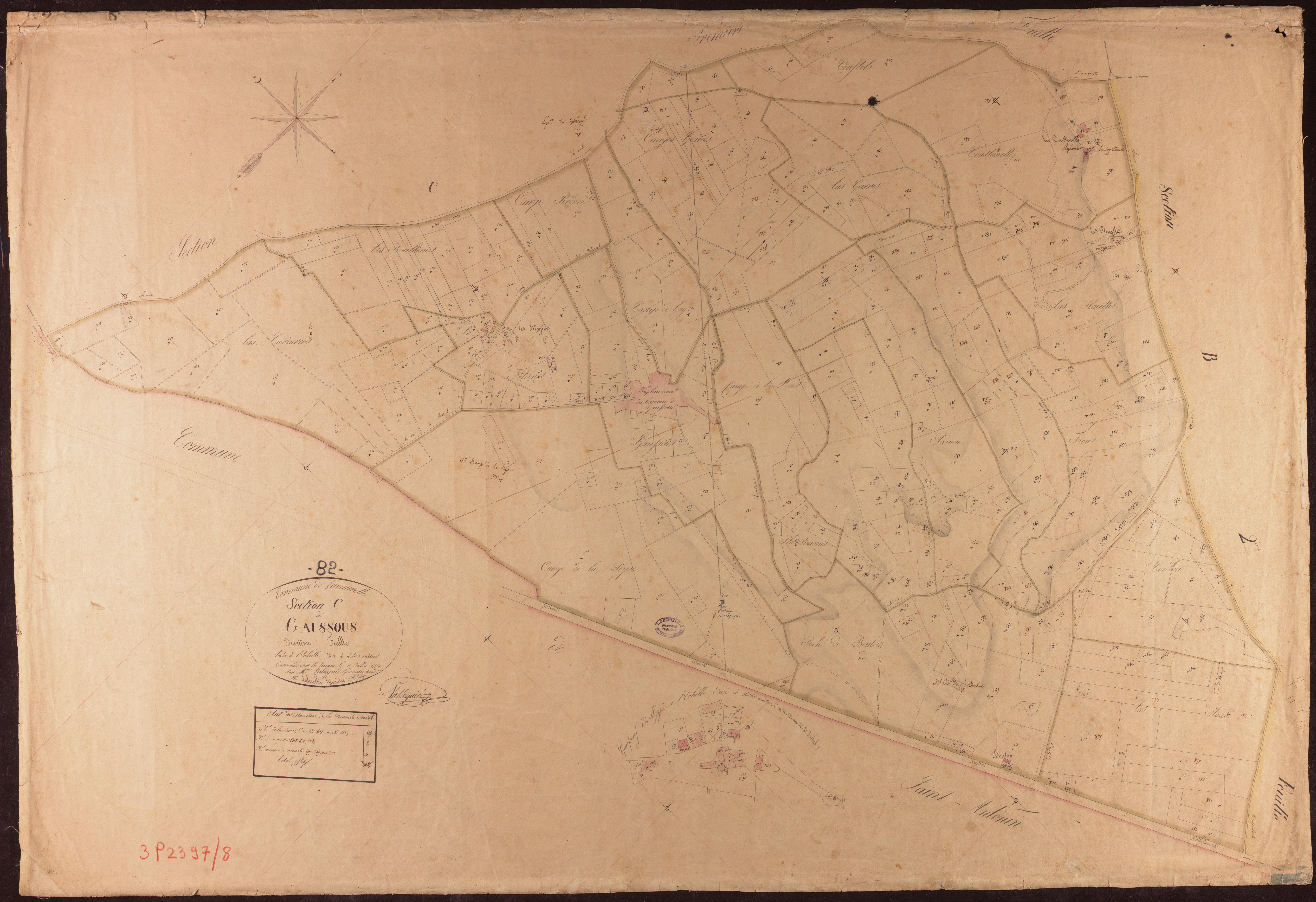 Lavaurette - Section C - Gaussous, 2e feuille
