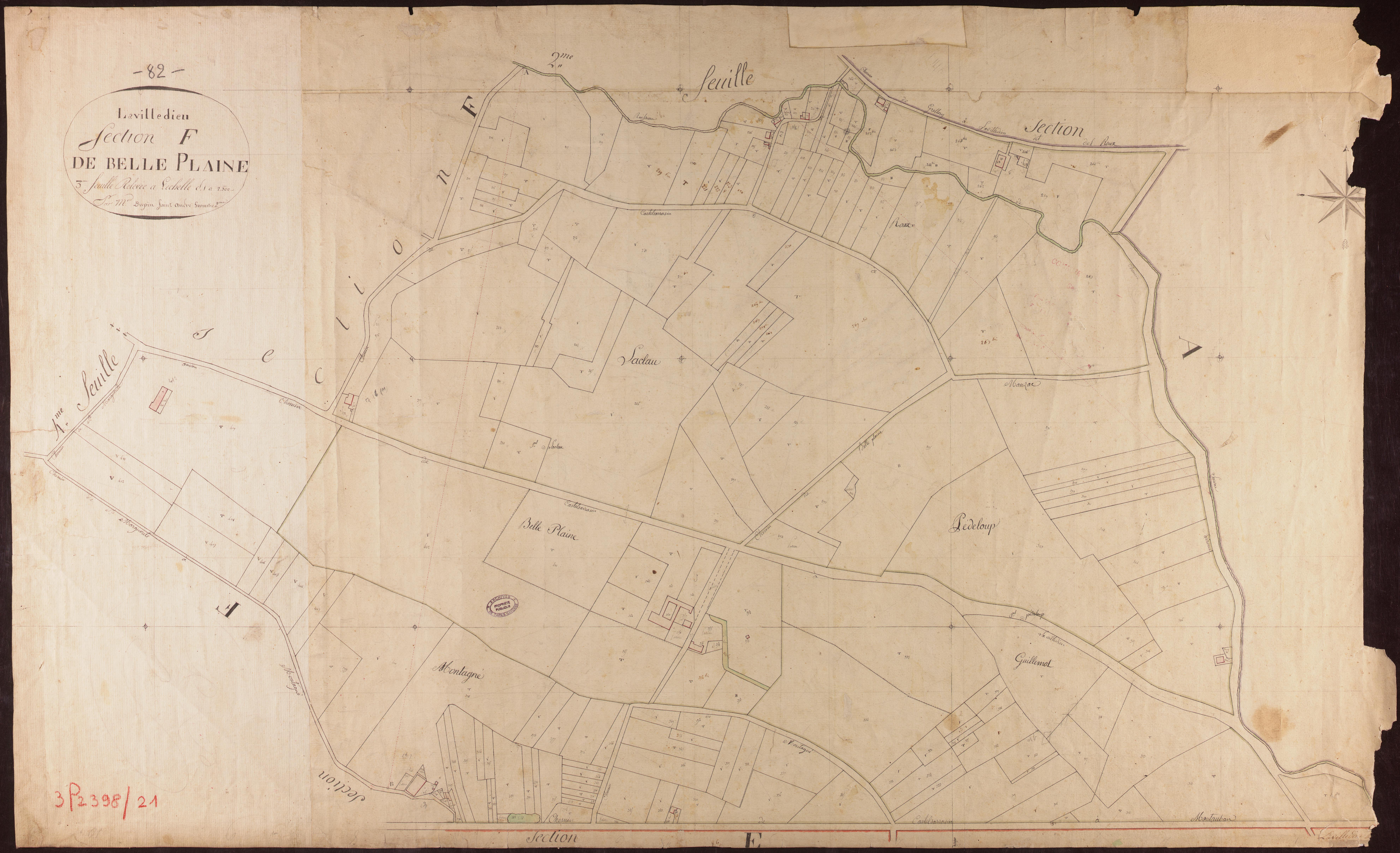 La Ville-Dieu-du-Temple - Section F - Belle Plaine, 3e feuille