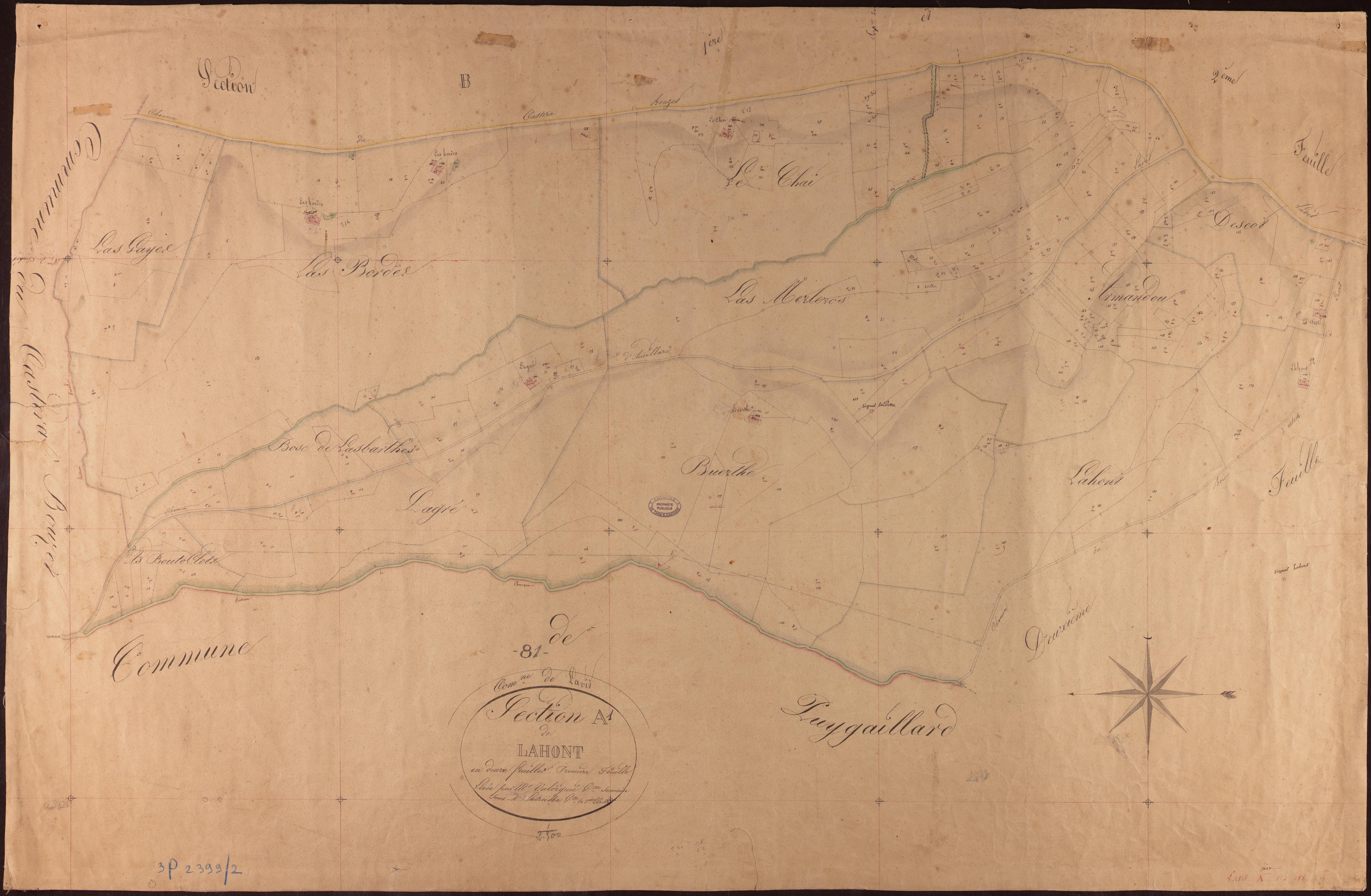 Lavit - Section A - Lahont, 1ère feuille