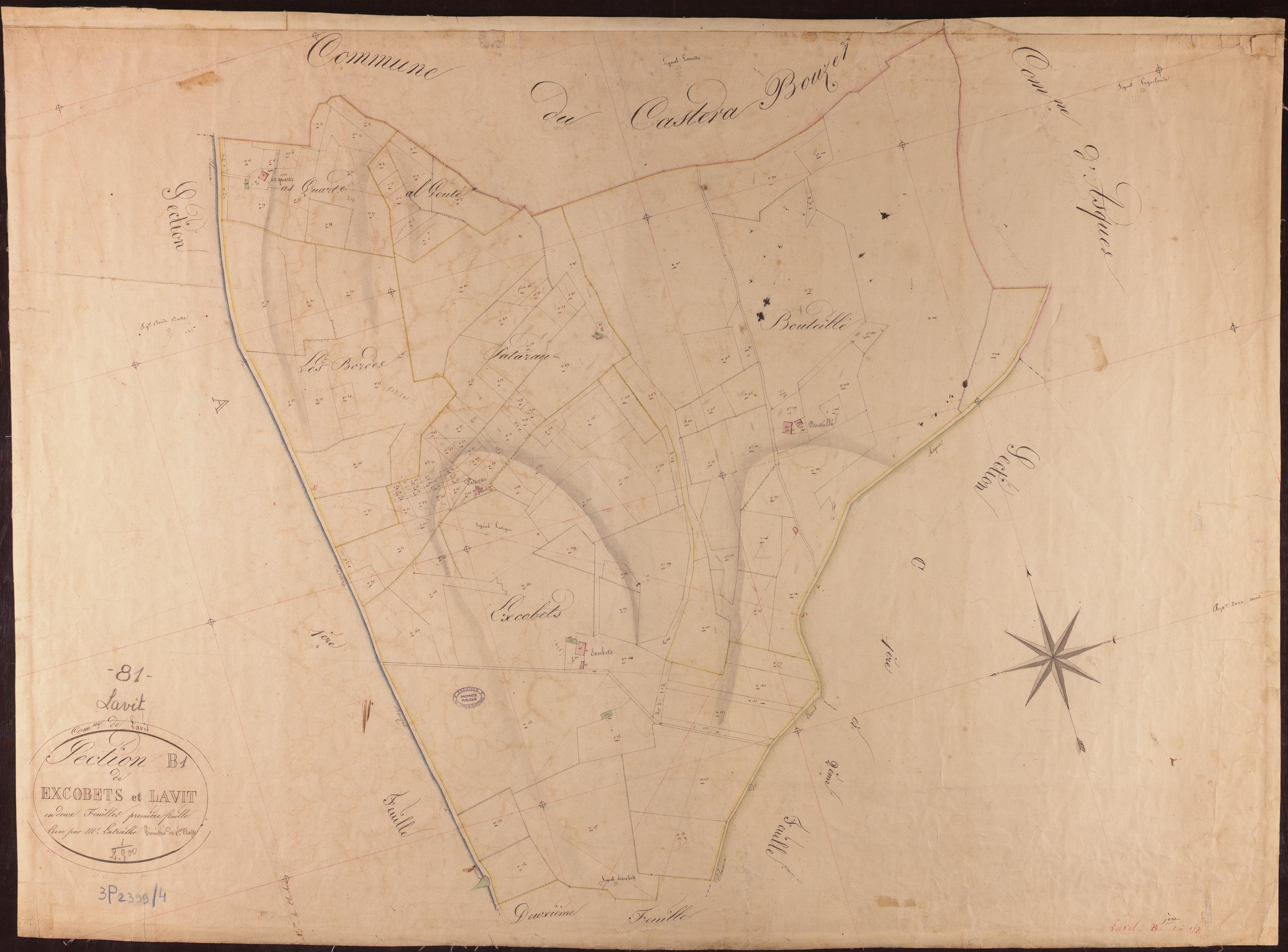 Lavit - Section B - Excobets et Lavit, 1ère feuille