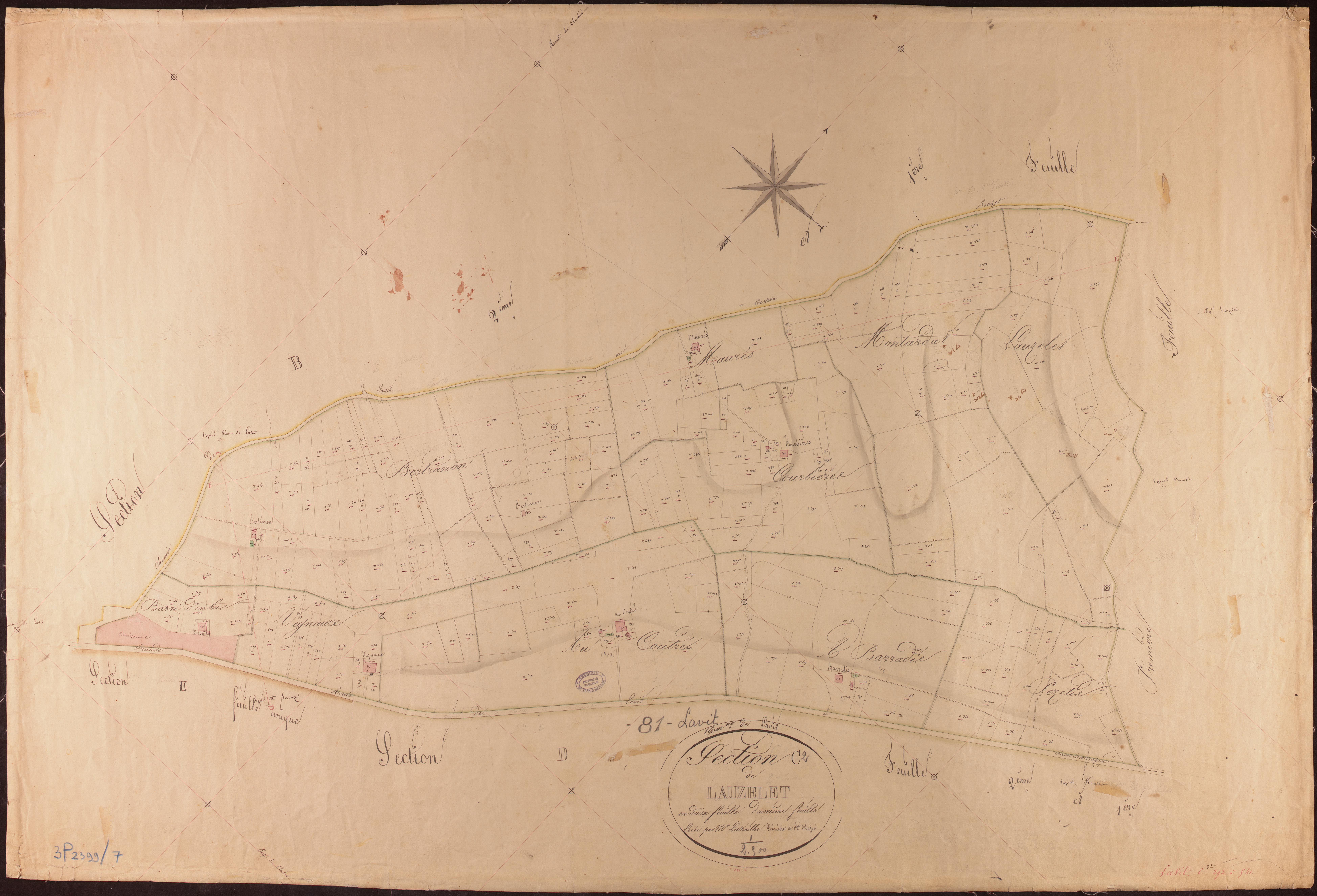 Lavit - Section C - Lauzelet, 2e feuille