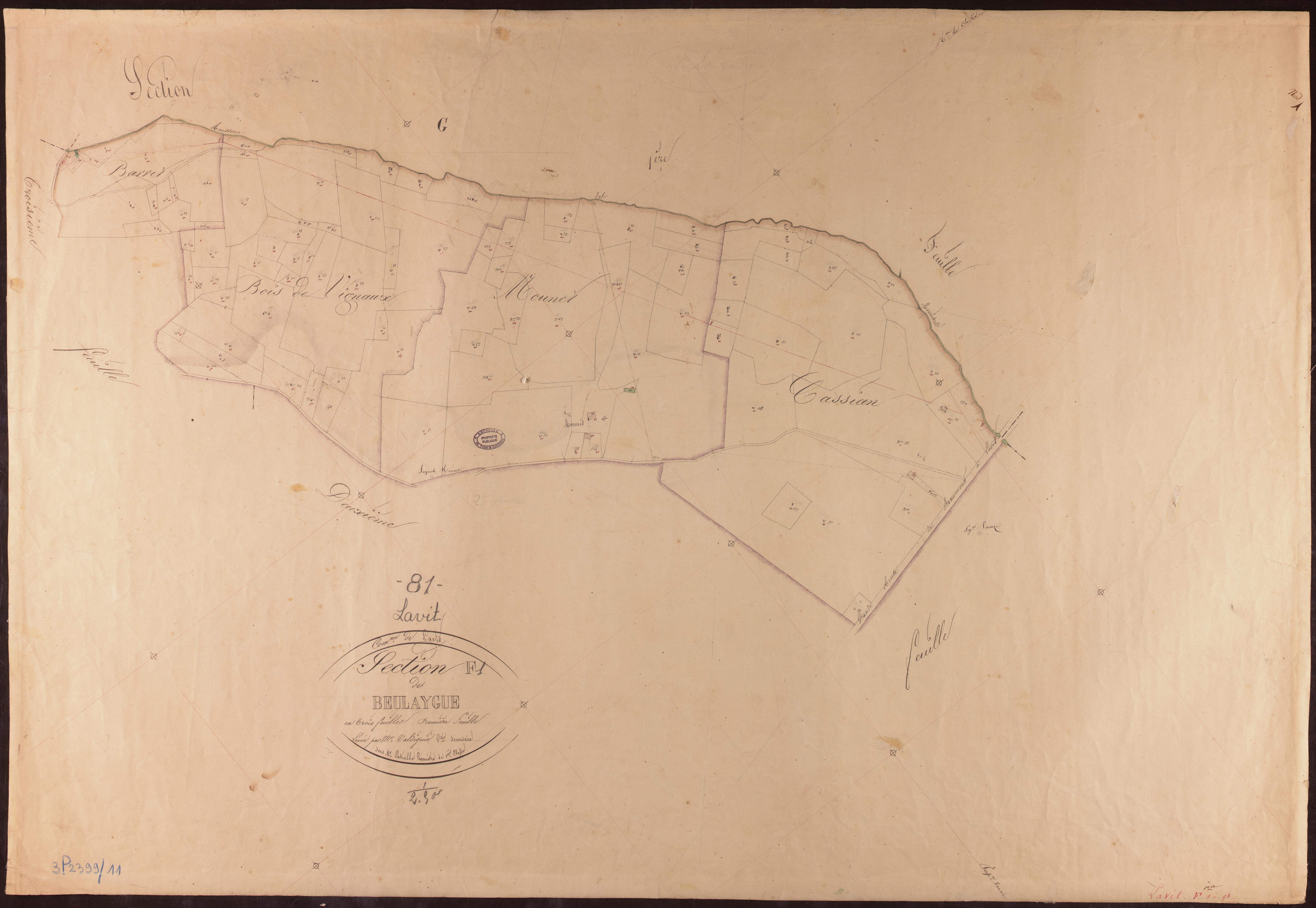 Lavit - Section F - Beulaygue, 1ère feuille