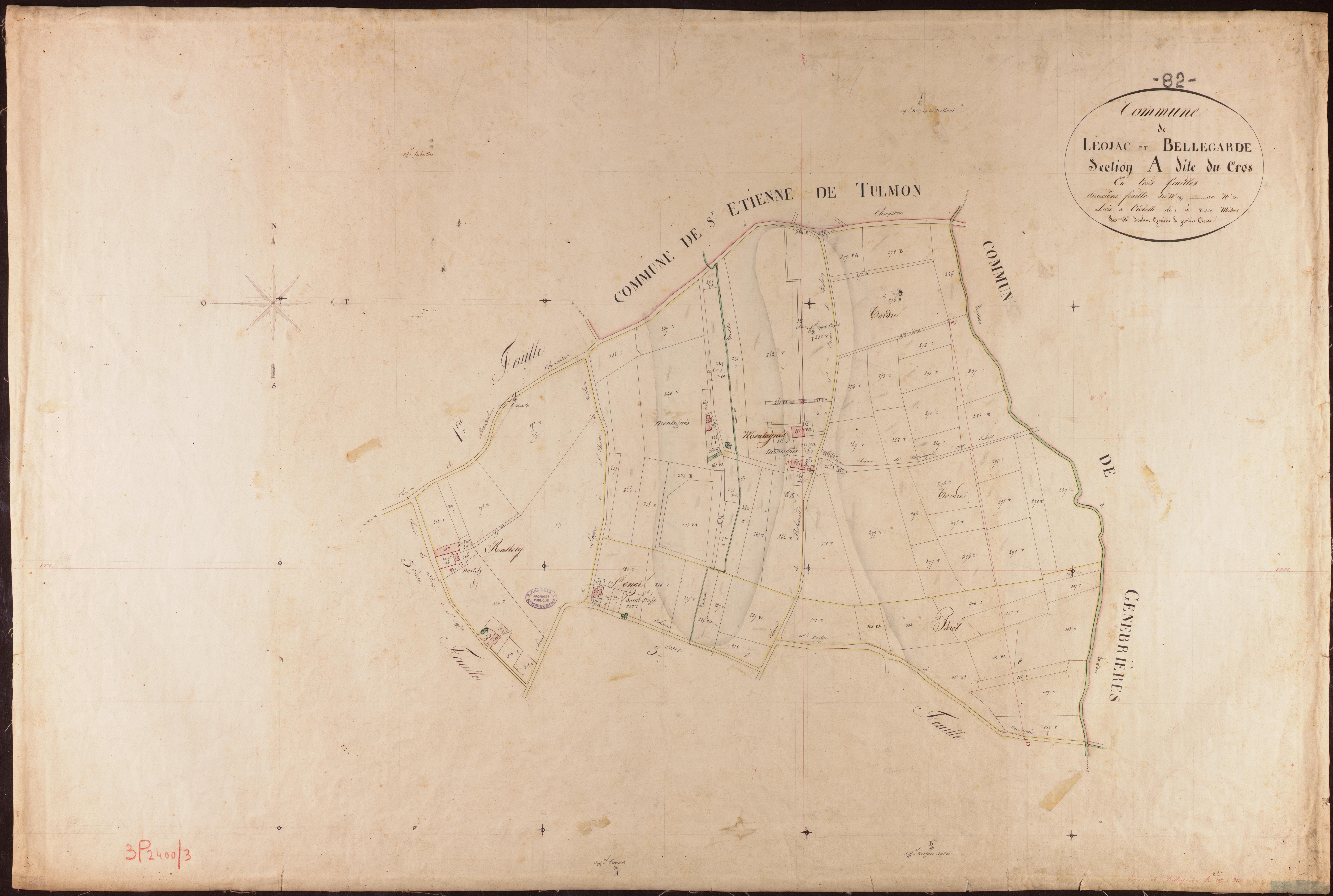 Léojac - Section A - Le Cros, 2e feuille