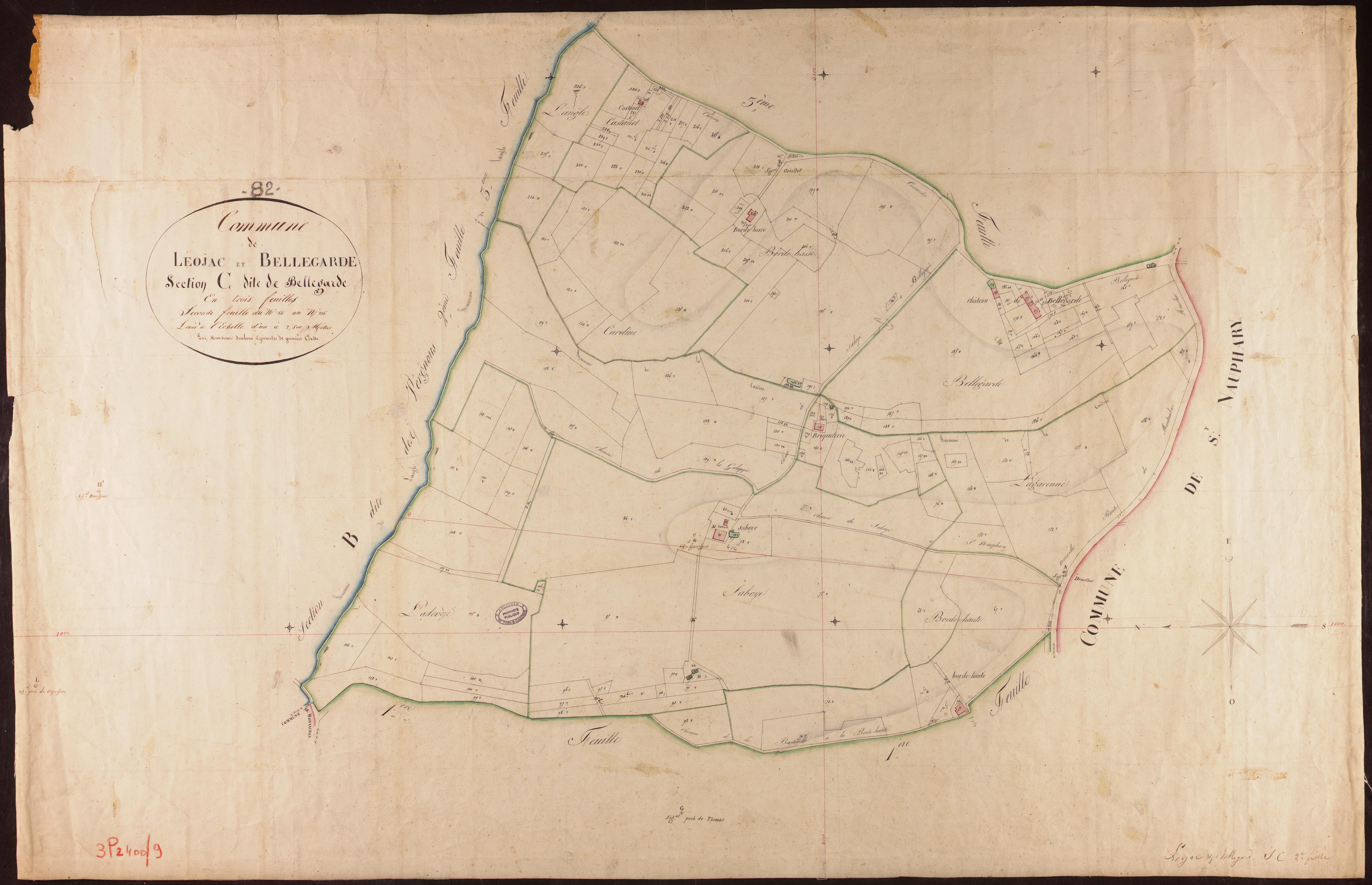 Léojac - Section C - Bellegarde, 2e feuille