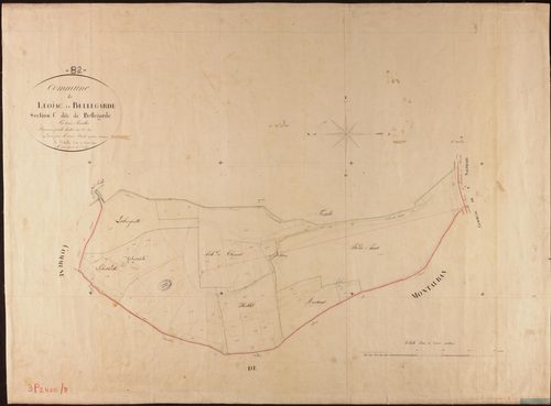 Léojac - Section C - Bellegarde, 1ère feuille