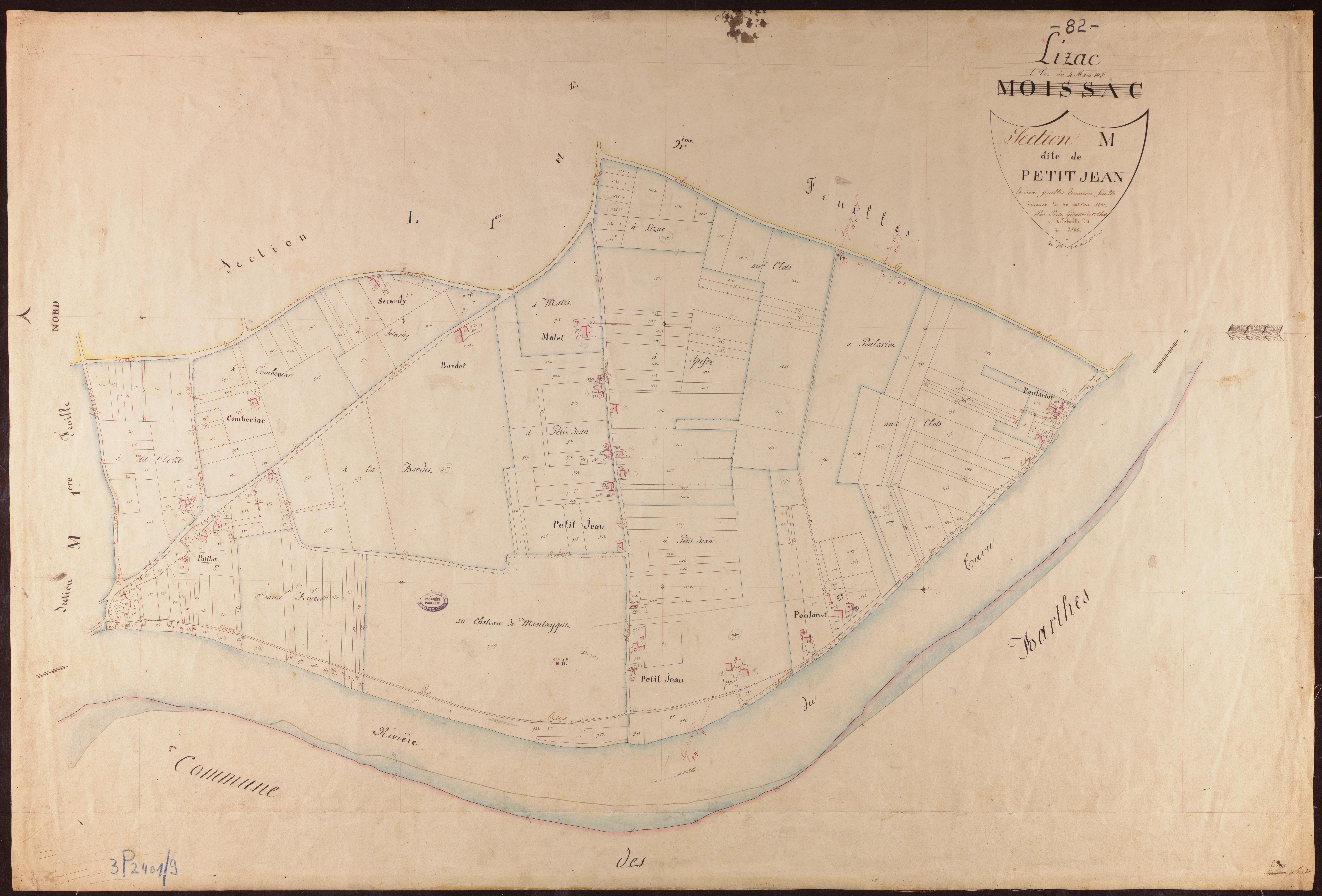 Lizac - Section M - Petit-Jean, 2e feuille