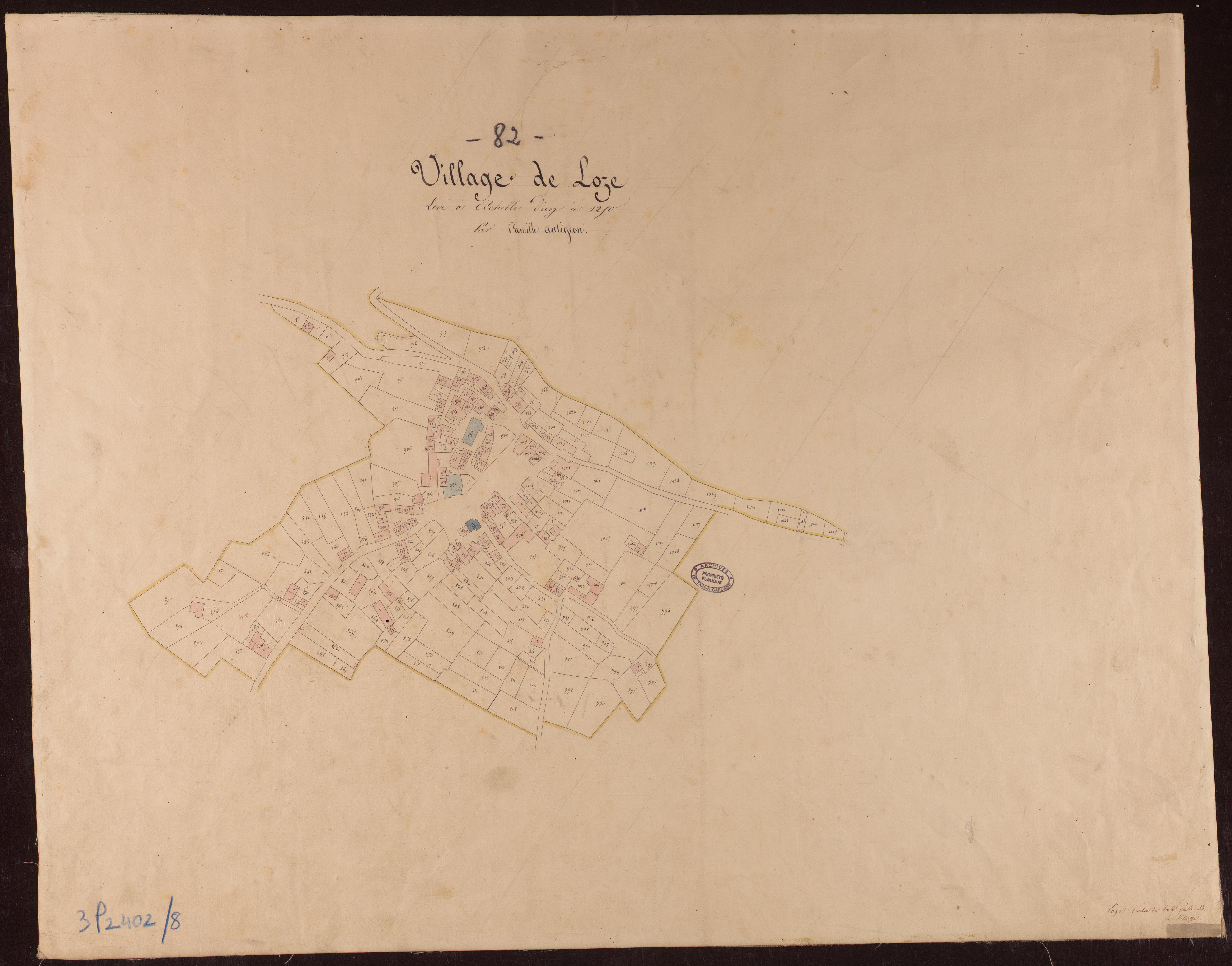 Loze - Section B - Le Village, 2e feuille : développement du village