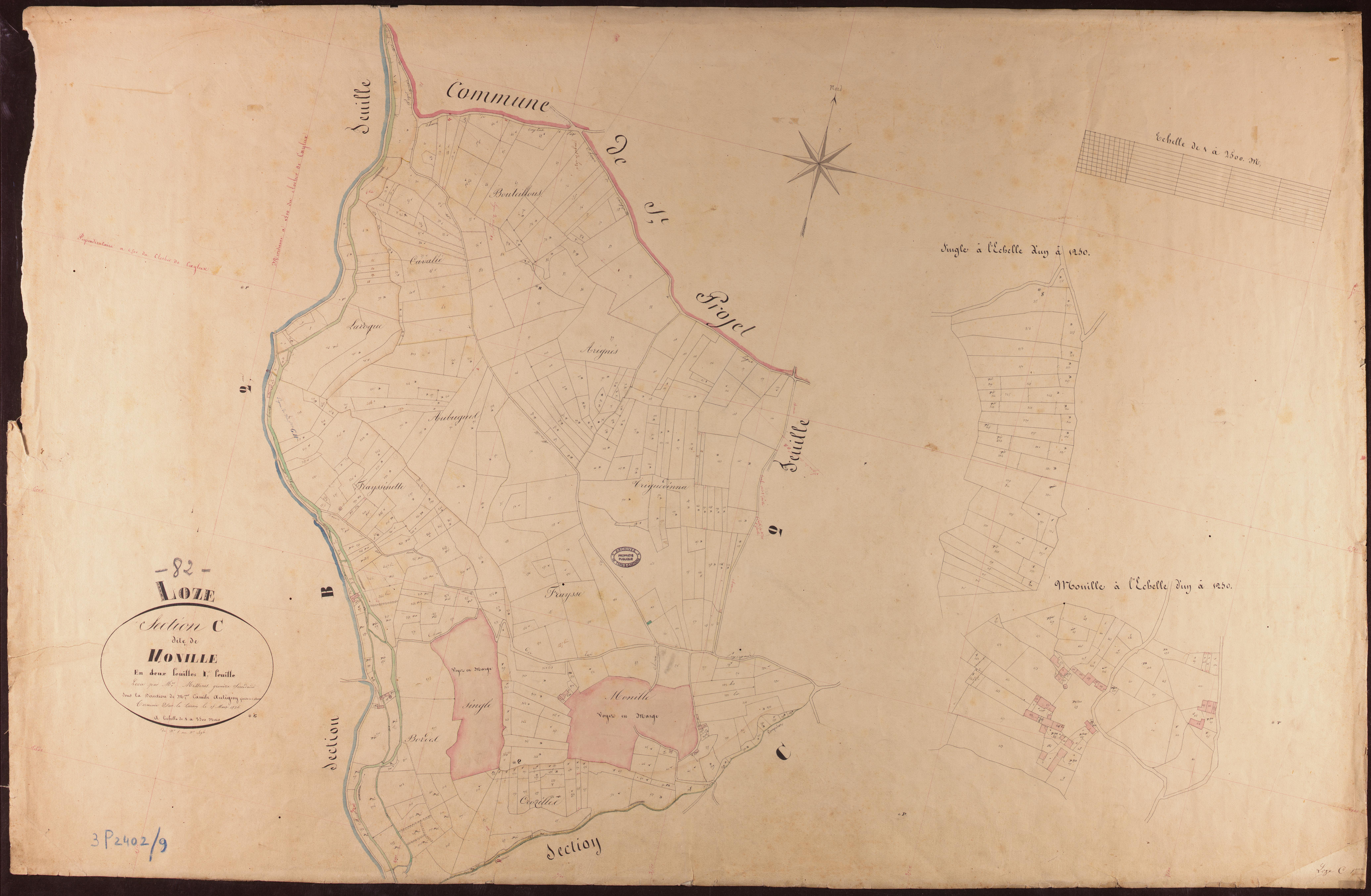 Loze - Section C - Monille, 1ère feuille