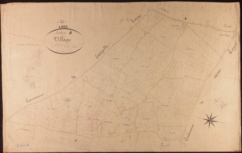 Loze - Section B - Le Village, 1ère feuille