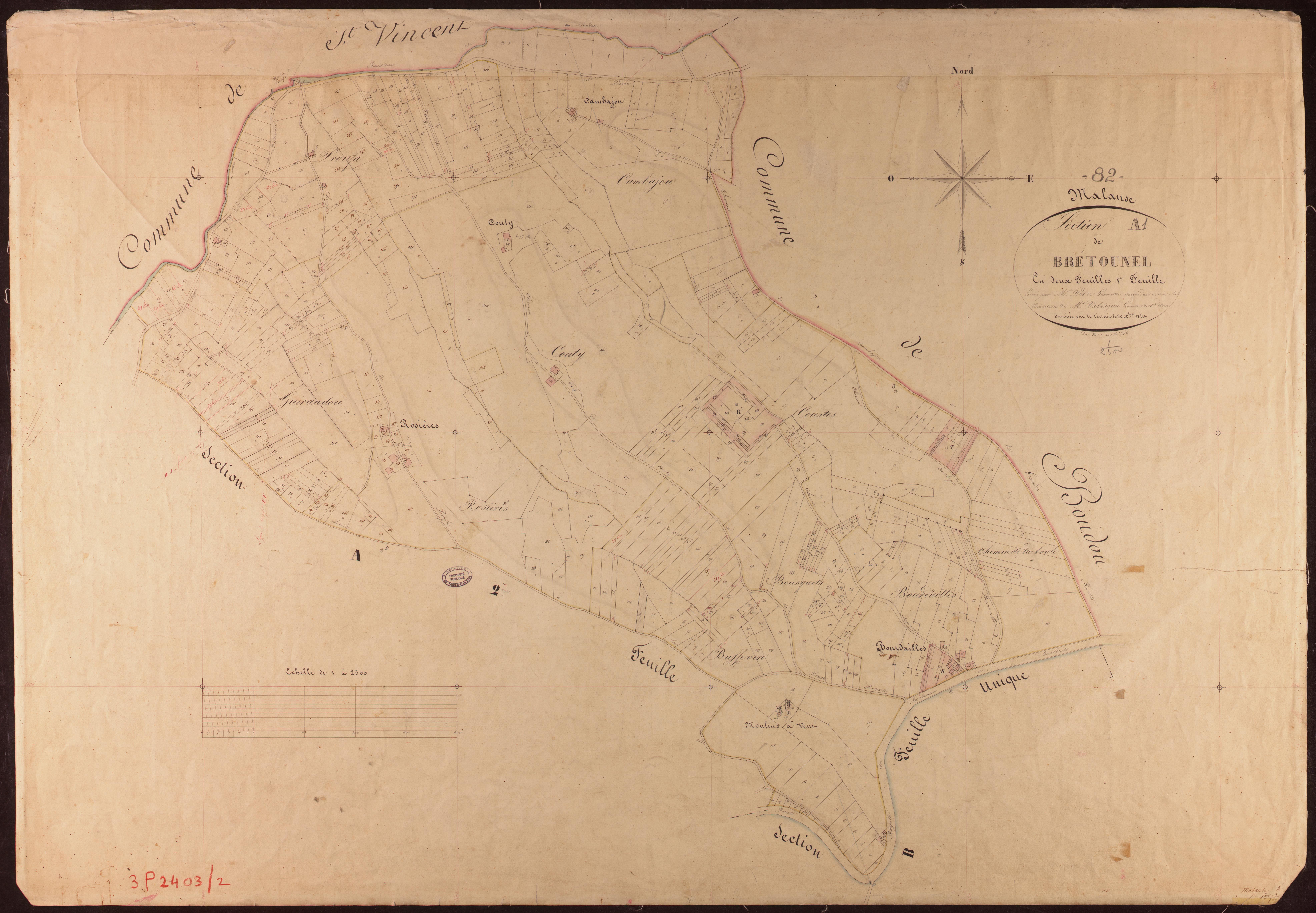 Malause - Section A - Bretounel, 1ère feuille