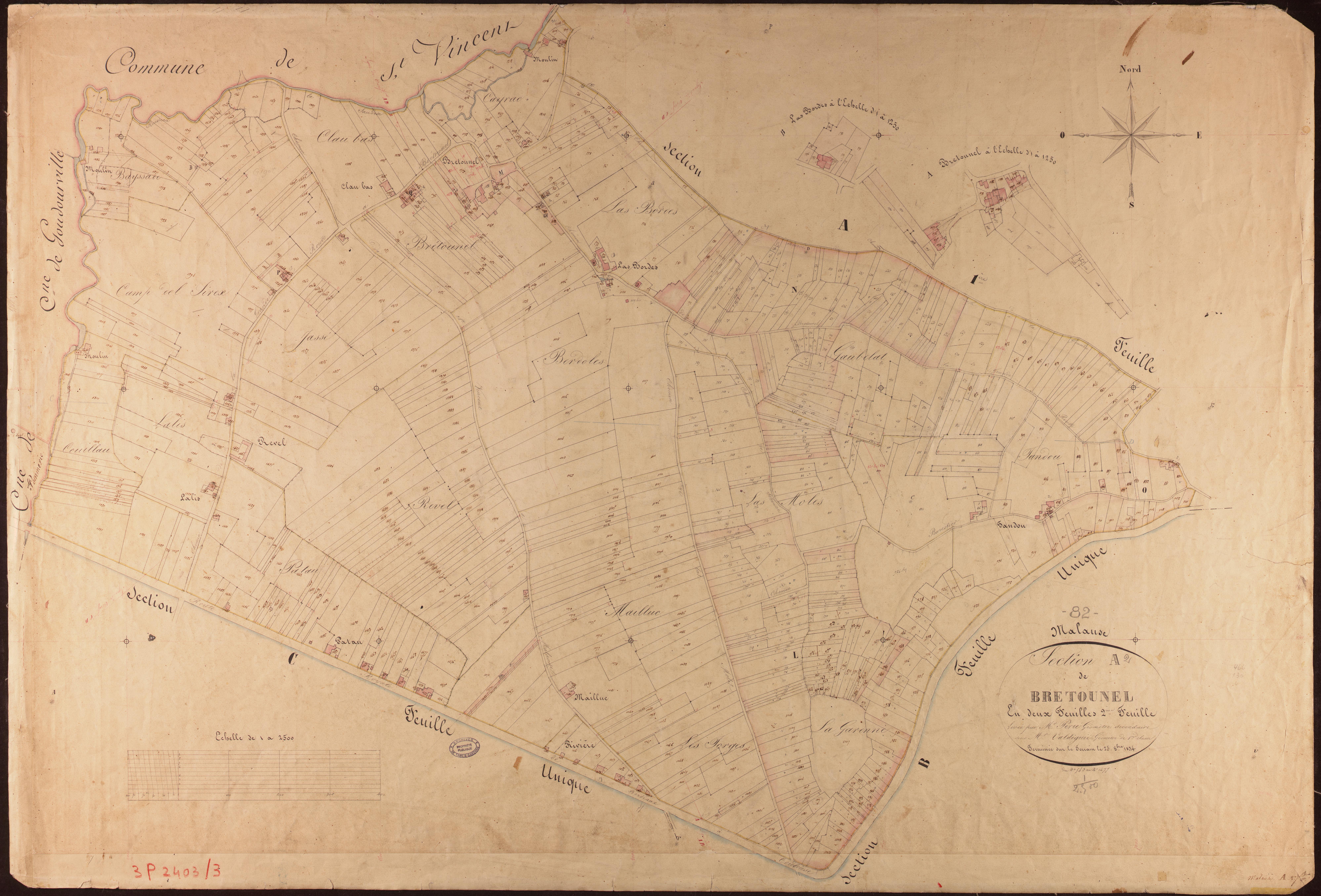 Malause - Section A - Bretounel, 2e feuille
