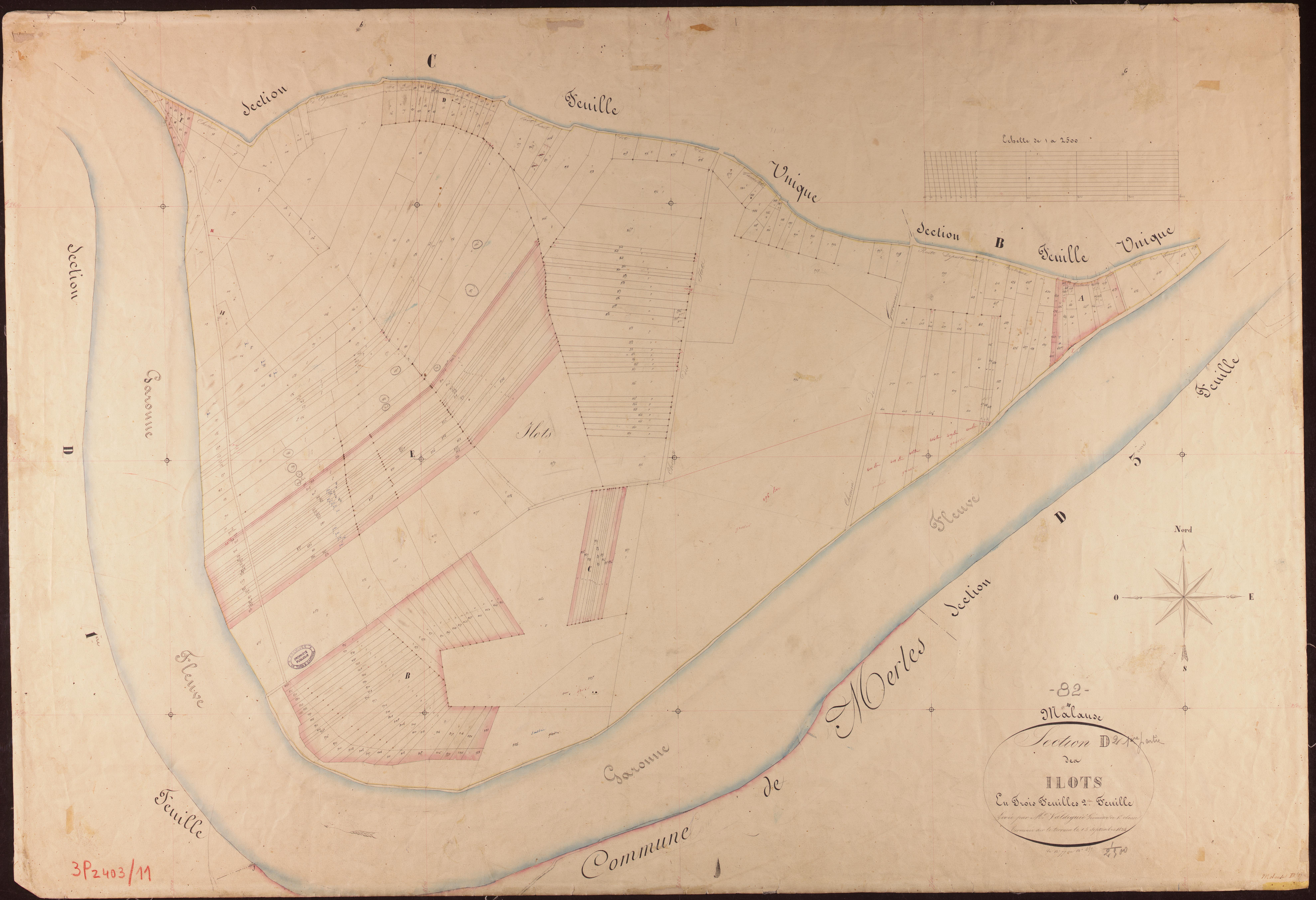Malause - Section D - Les Ilôts, 2e feuille, 1ère partie