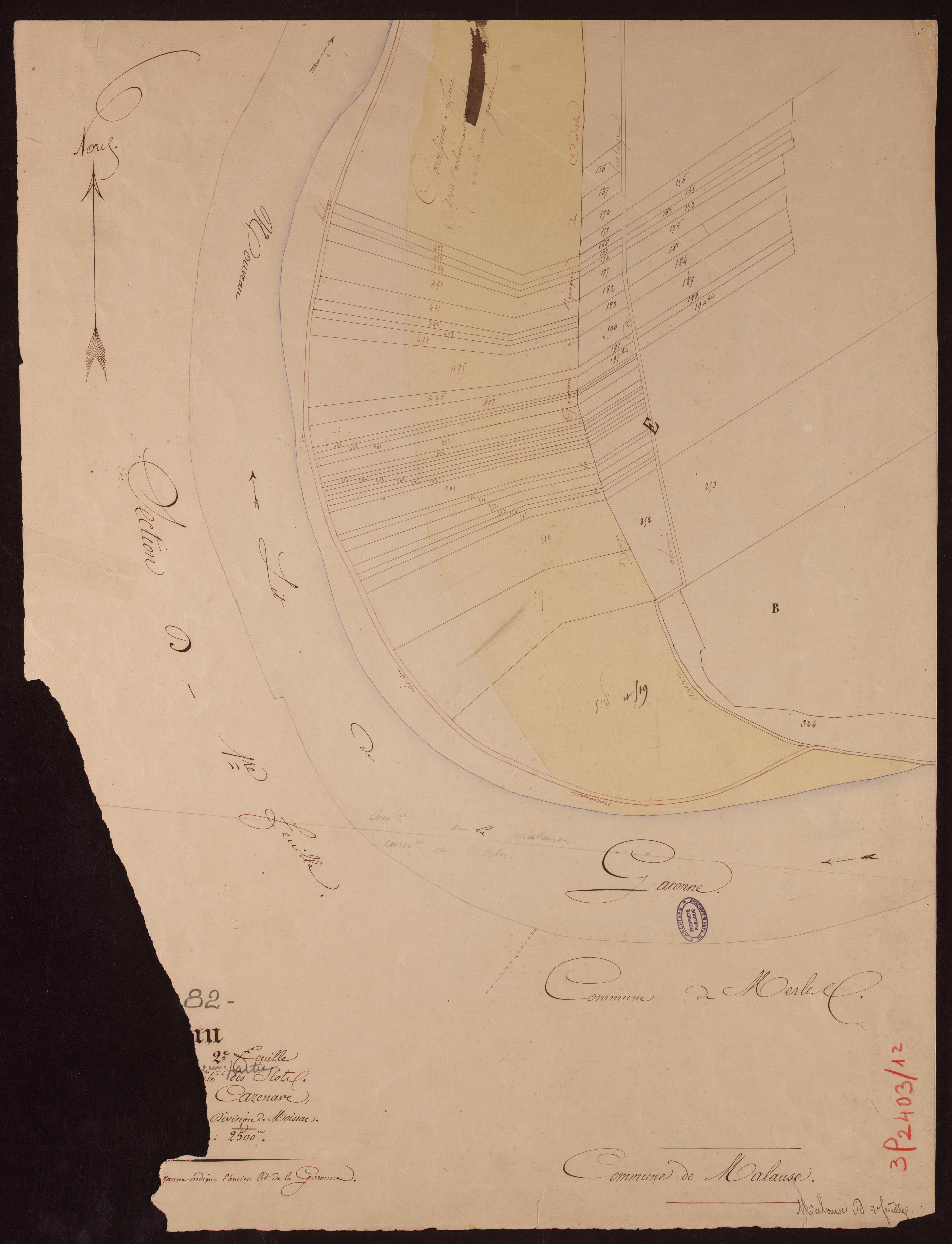 Malause - Section D - Les Ilôts, 2e feuille, 2e partie