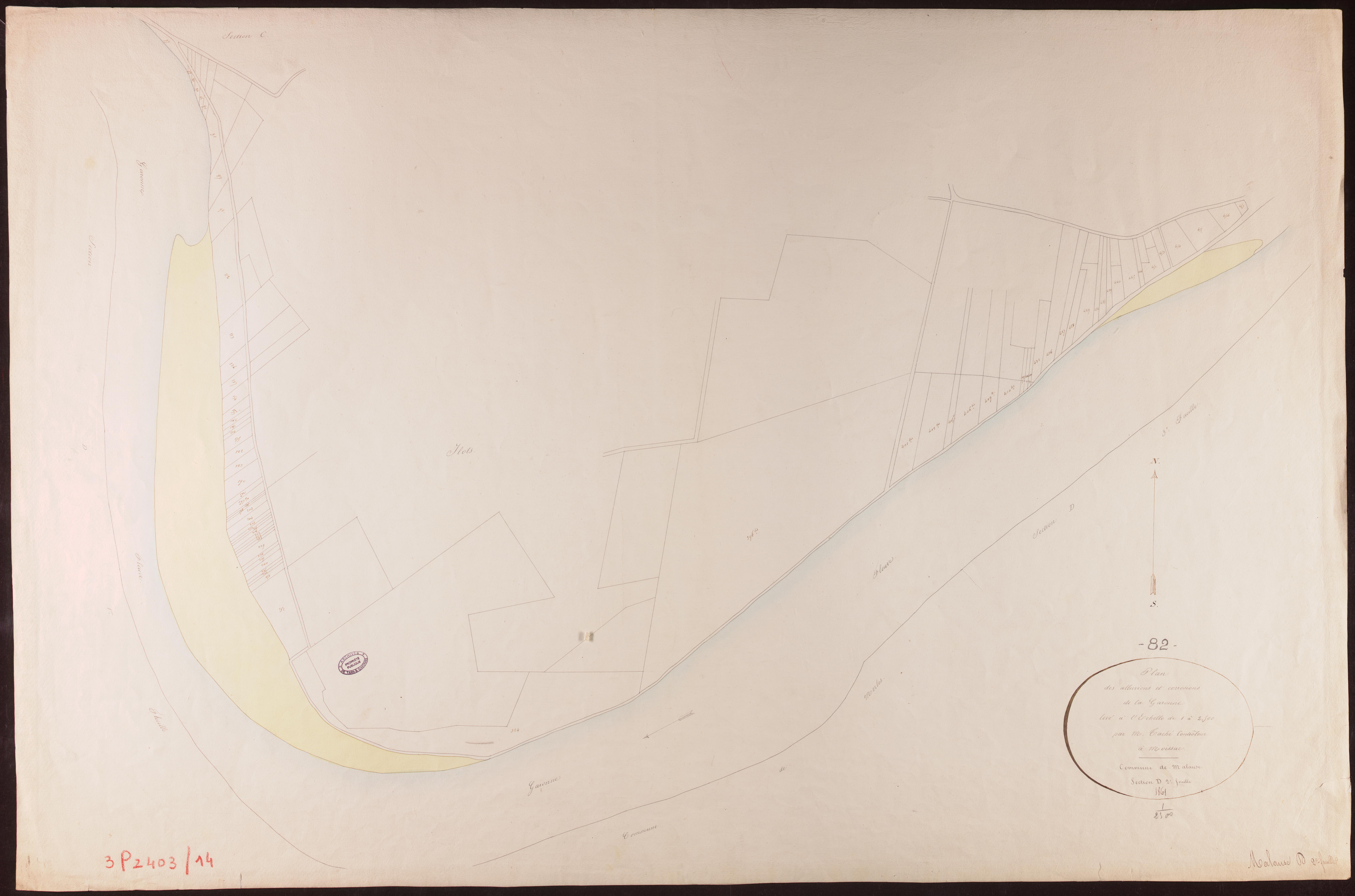 Malause - Section D - Les Ilôts, 2e feuille : alluvions et corrosions