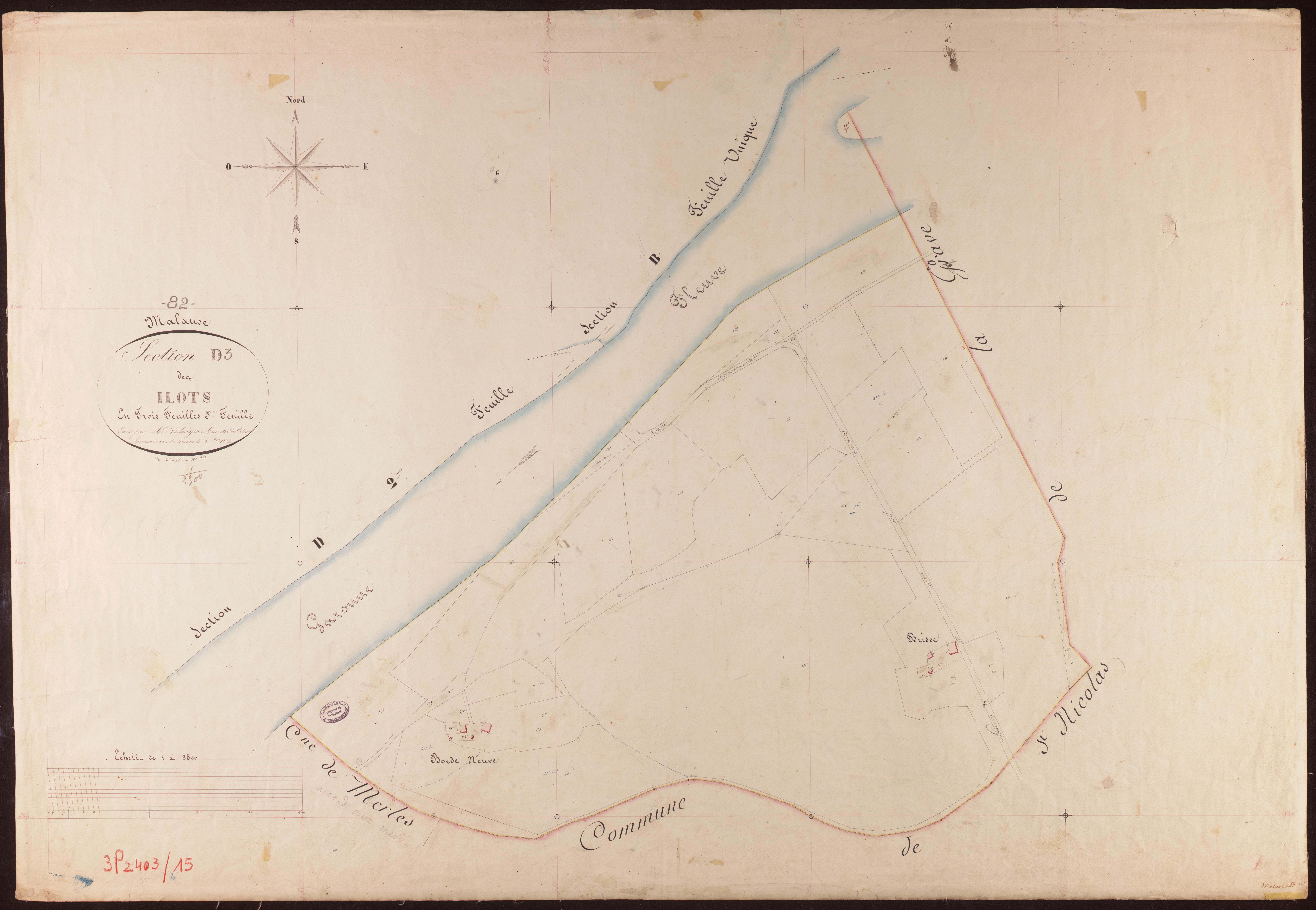 Malause - Section D - Les Ilôts, 3e feuille