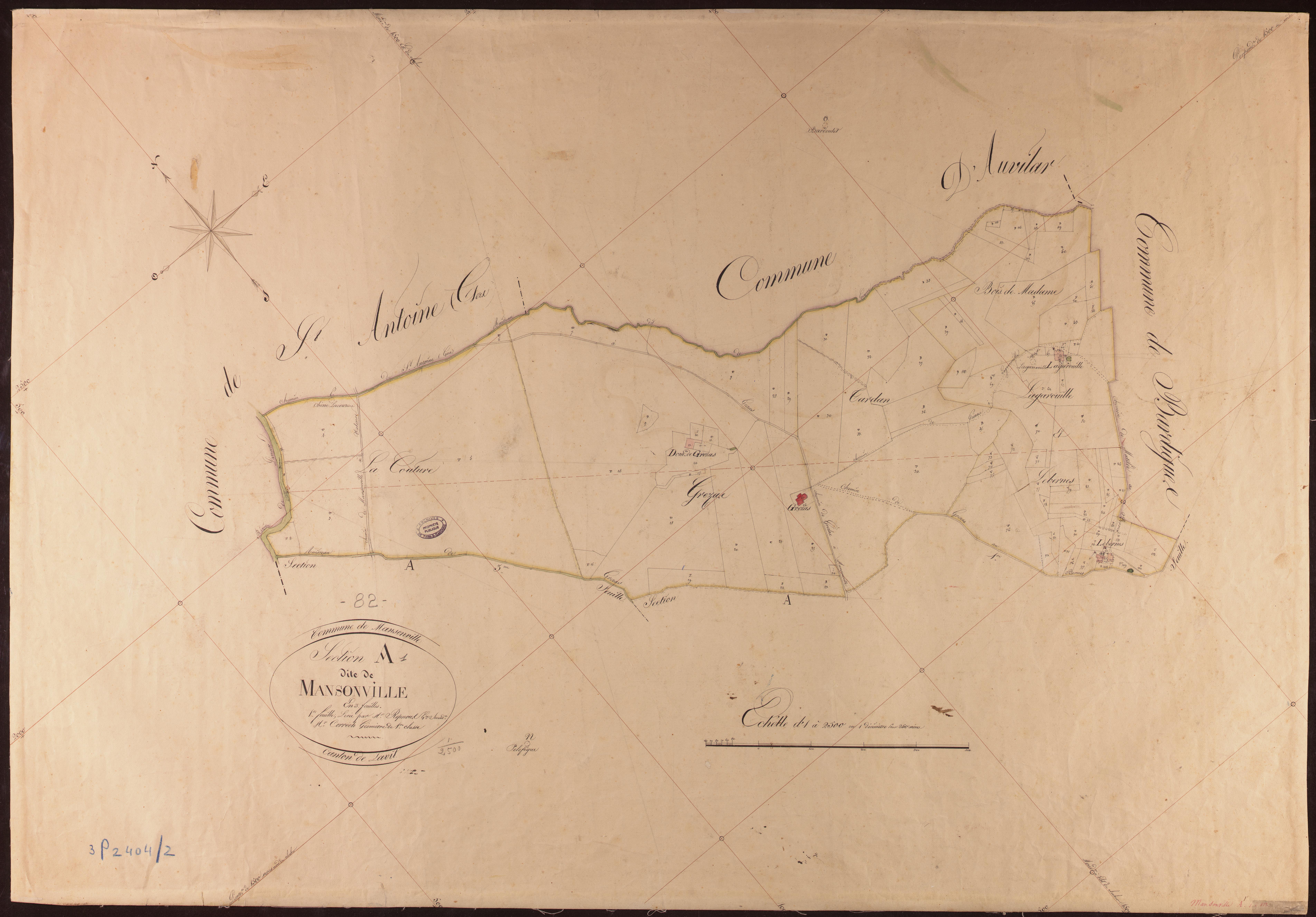 Mansonville - Section A - Mansonville, 1ère feuille