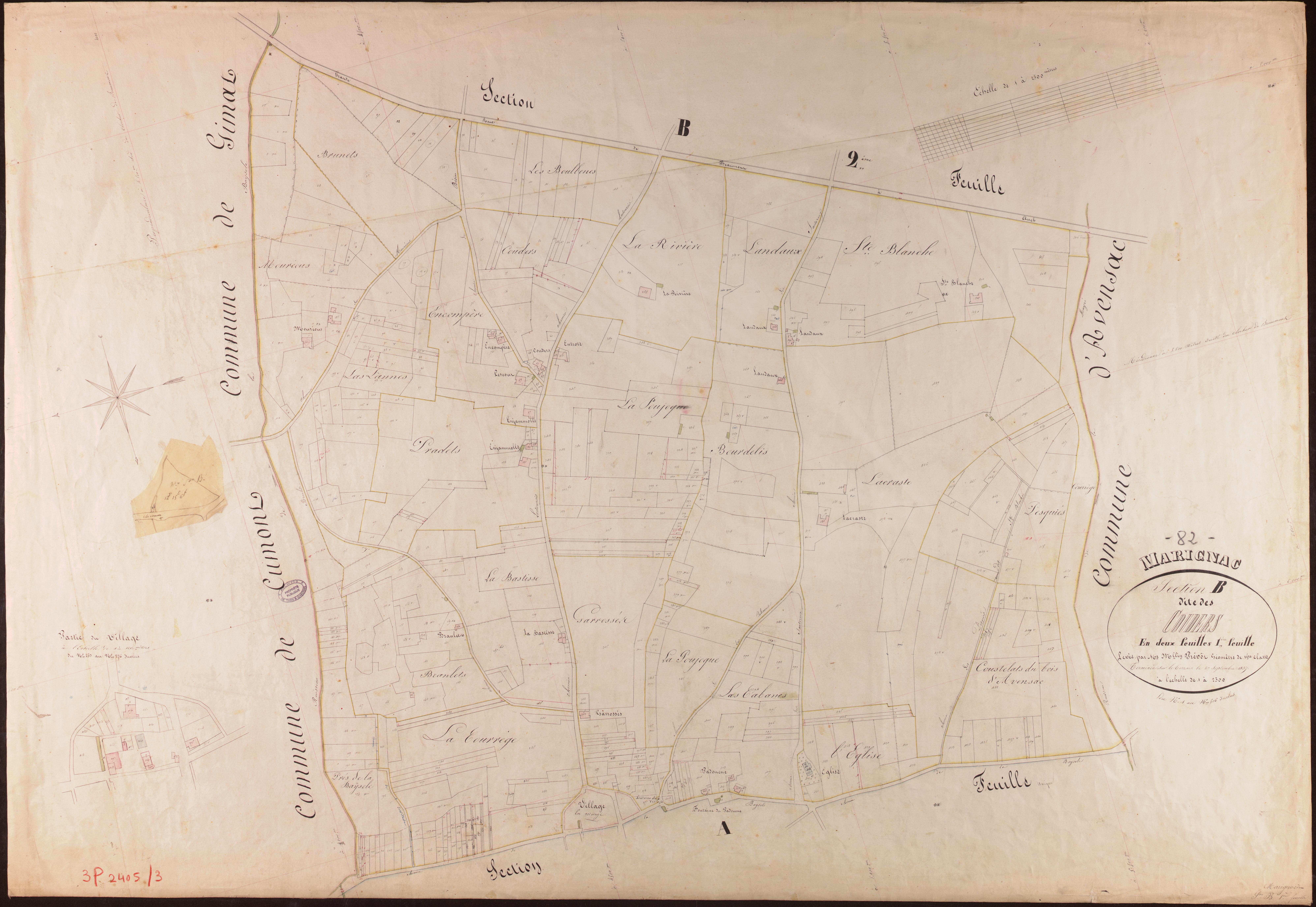 Marignac - Section B - Les Couders, 1ère feuille