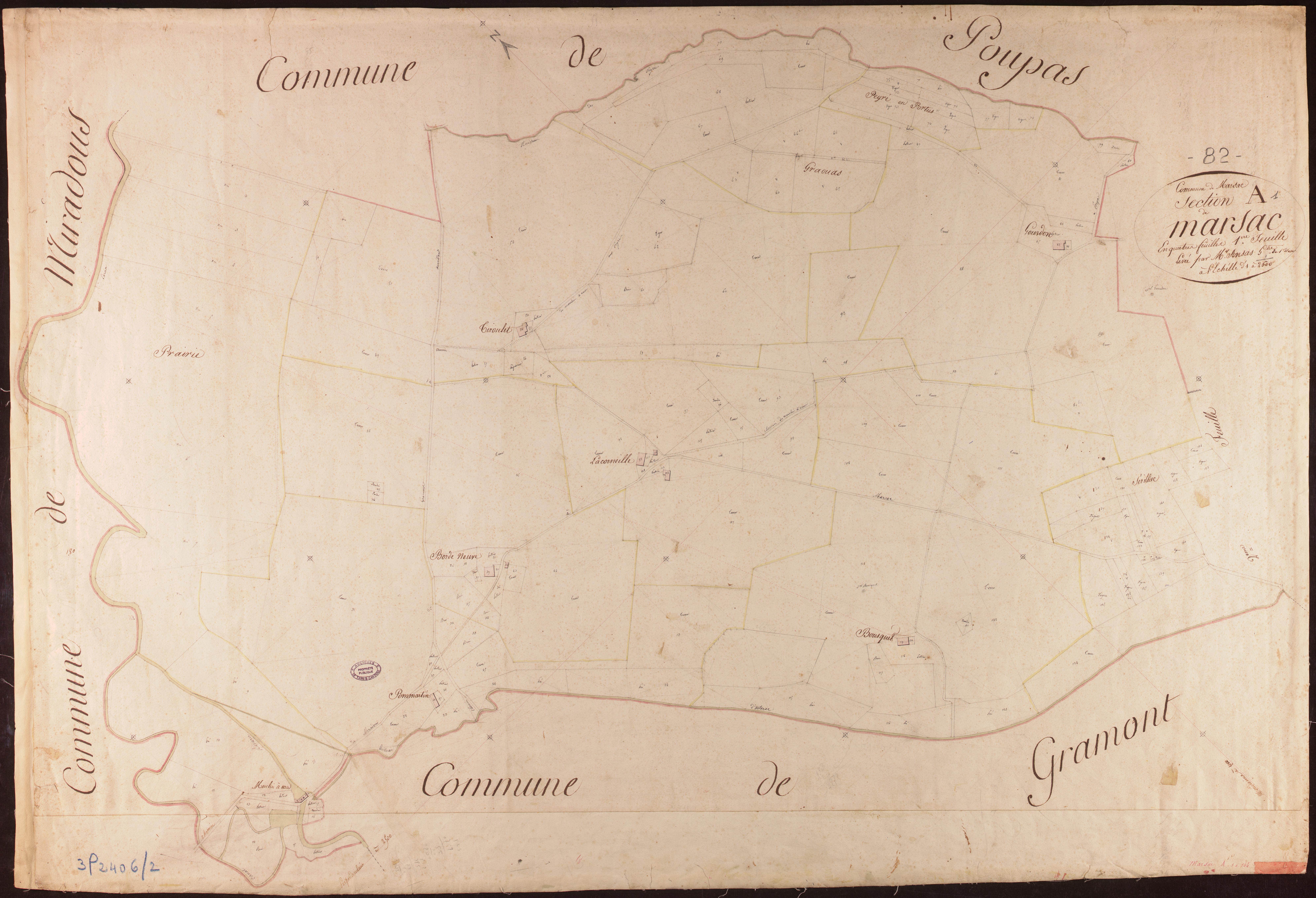 Marsac - Section A - Marsac, 1ère feuille