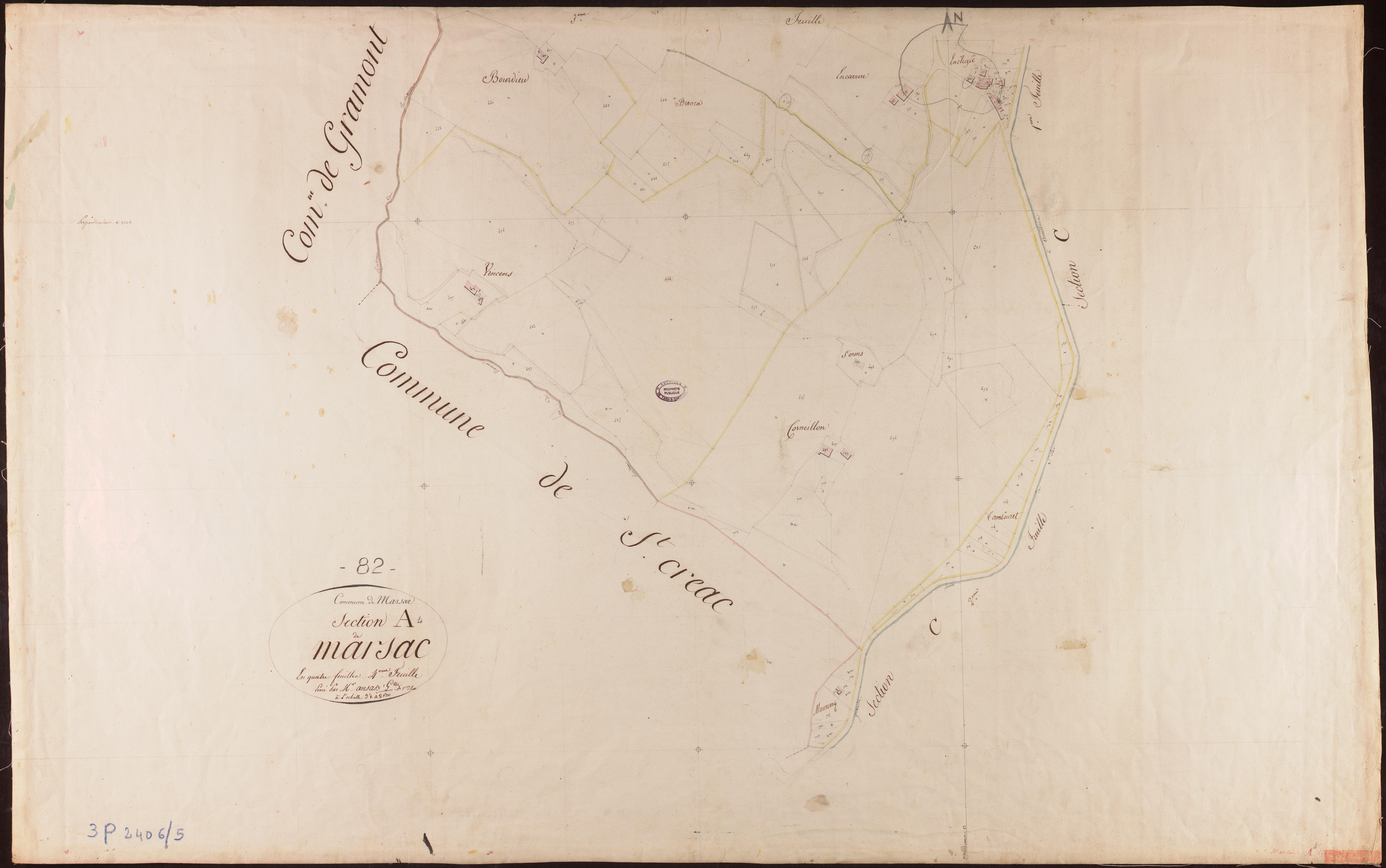 Marsac - Section A - Marsac, 4e feuille