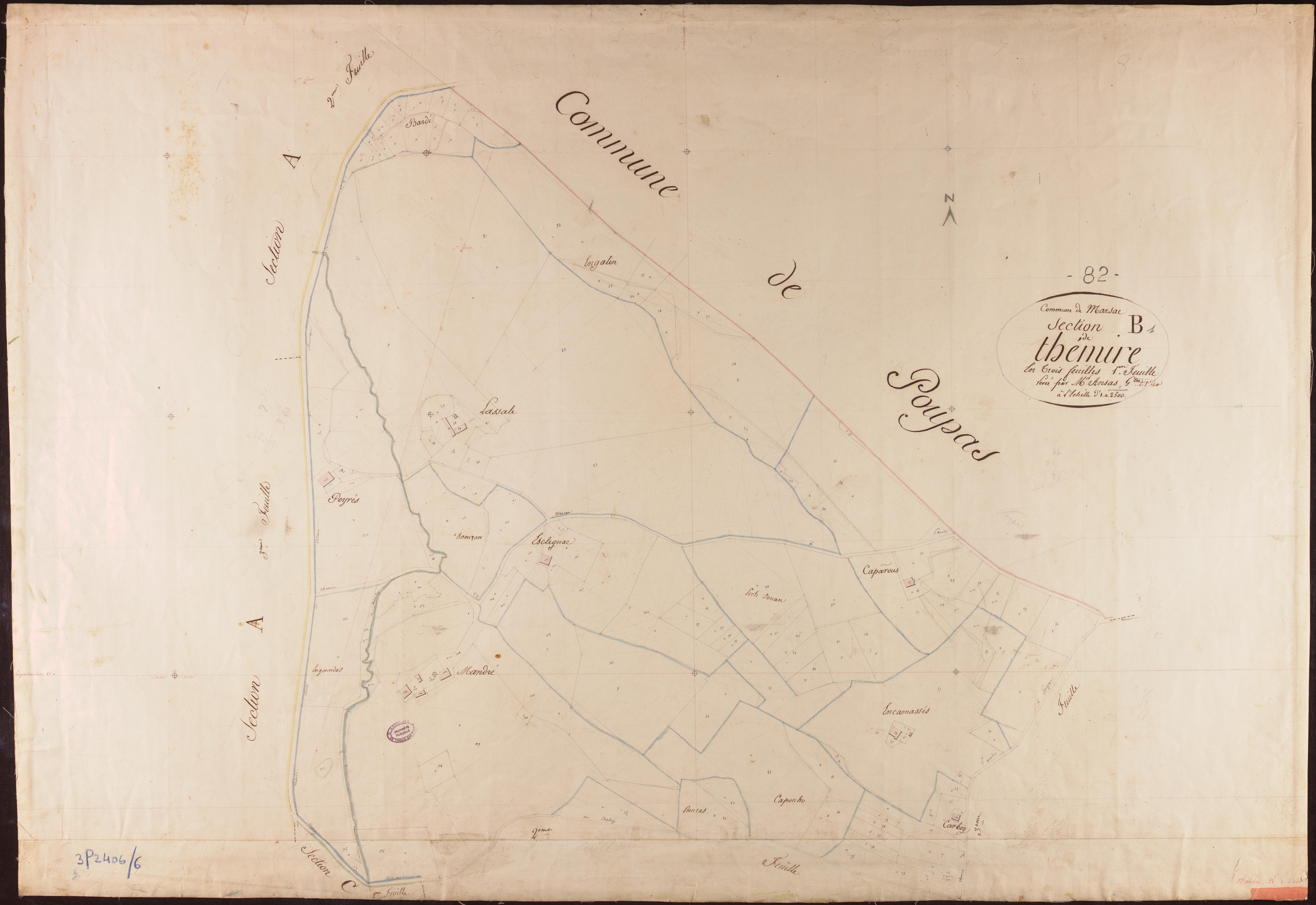 Marsac - Section B - Thémire, 1ère feuille