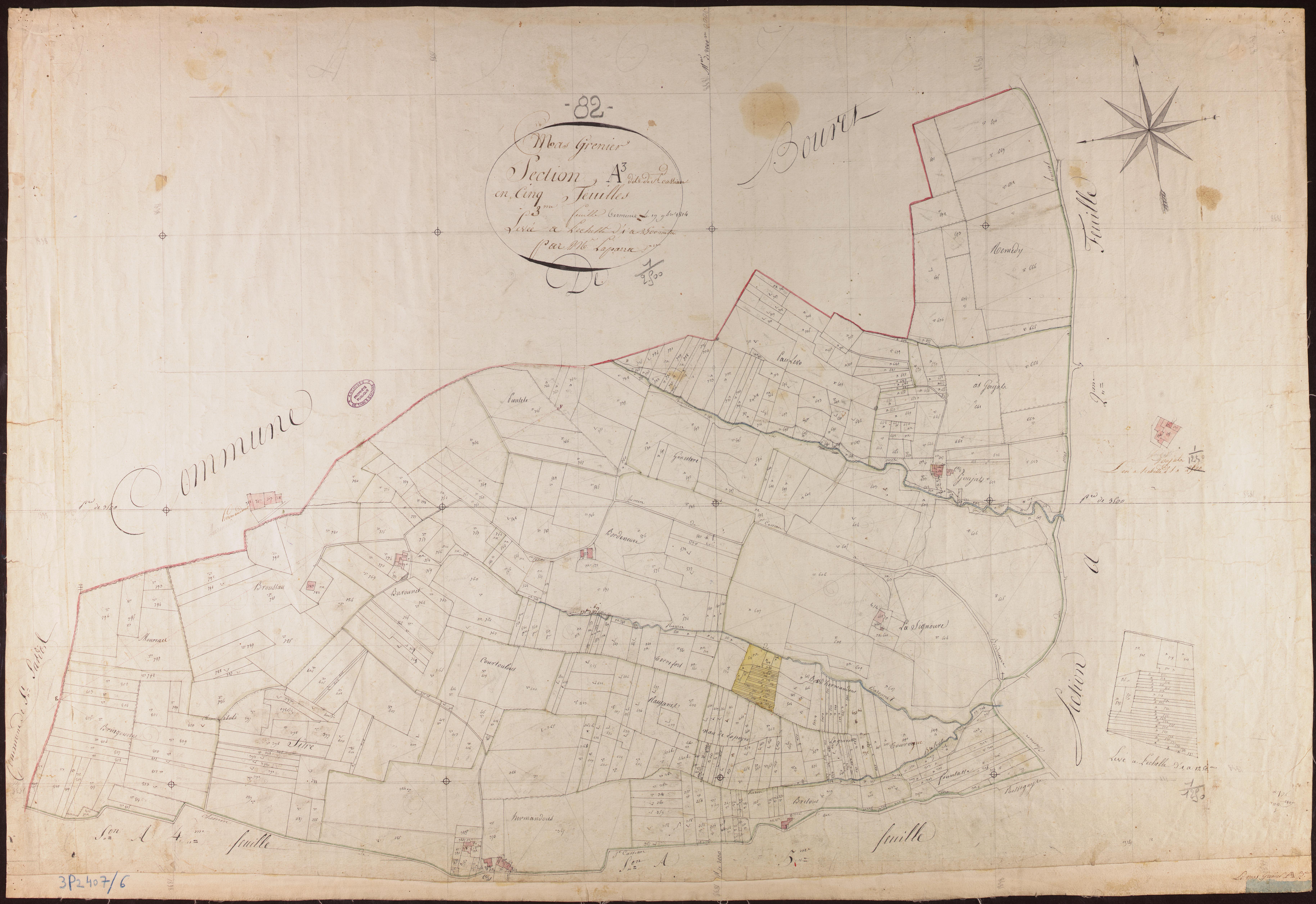 Mas-Grenier - Section A - Saint-Cassian, 3e feuille