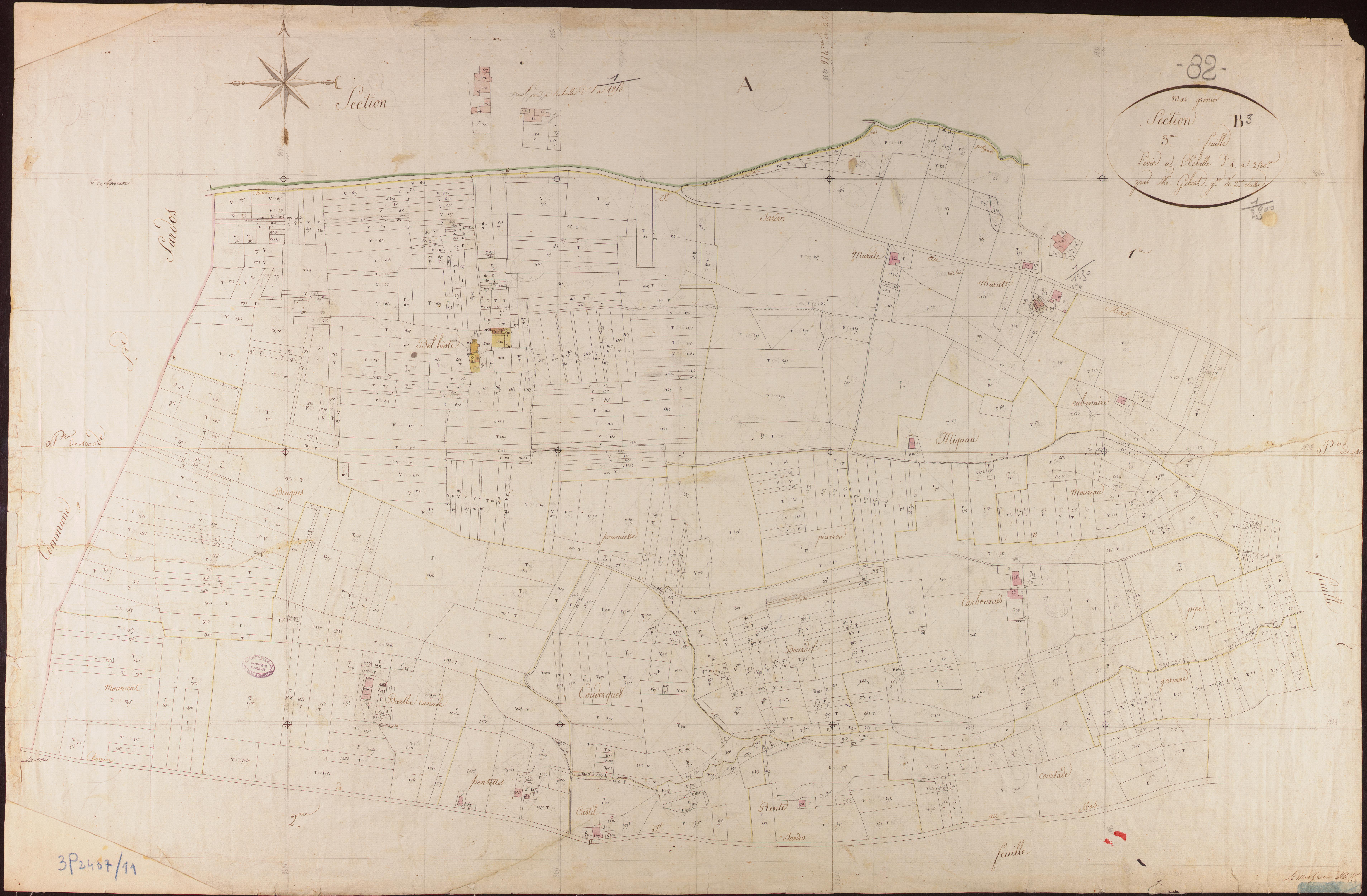 Mas-Grenier - Section B - Belhoste, 3e feuille