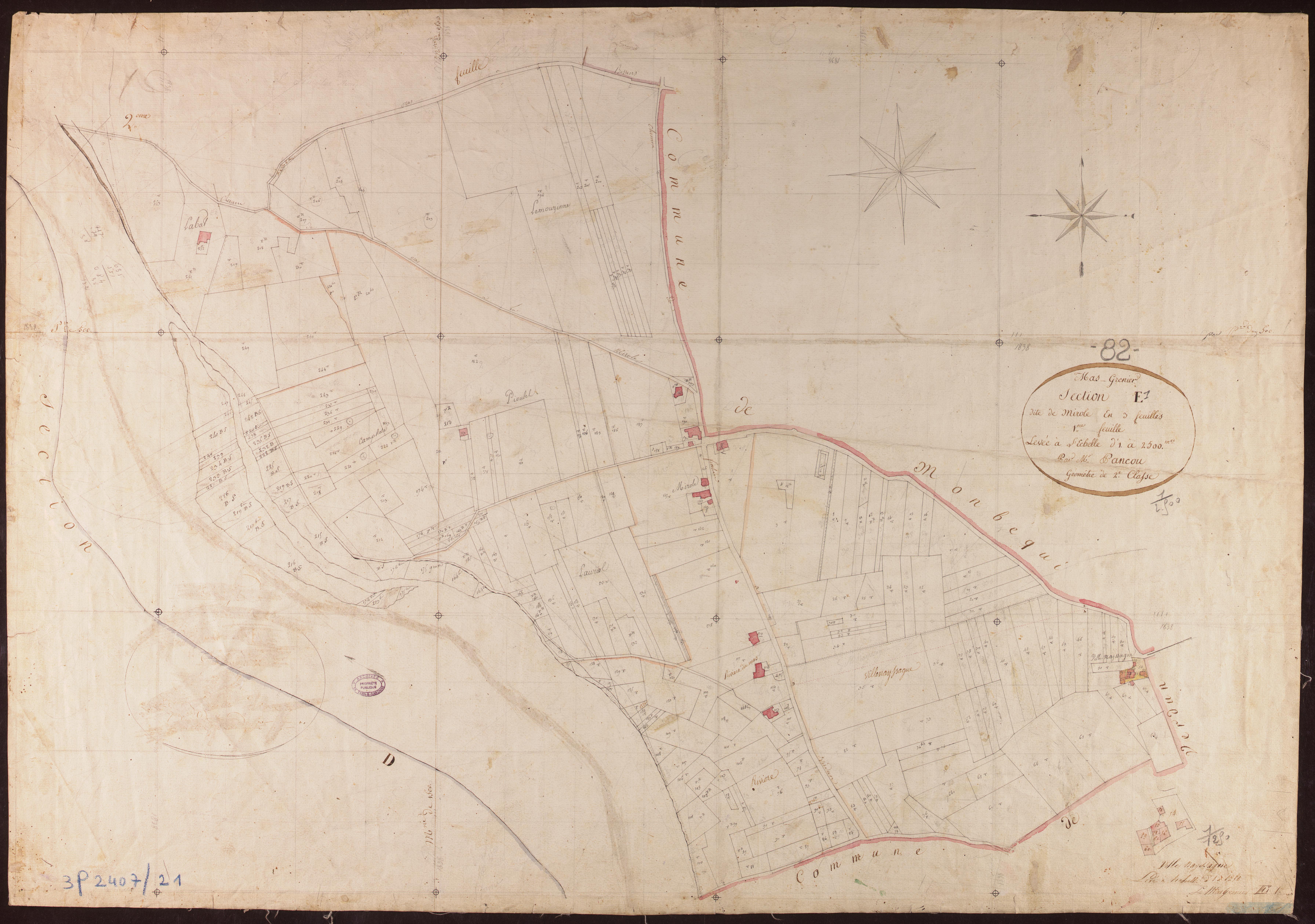 Mas-Grenier - Section E - Mirole, 1ère feuille