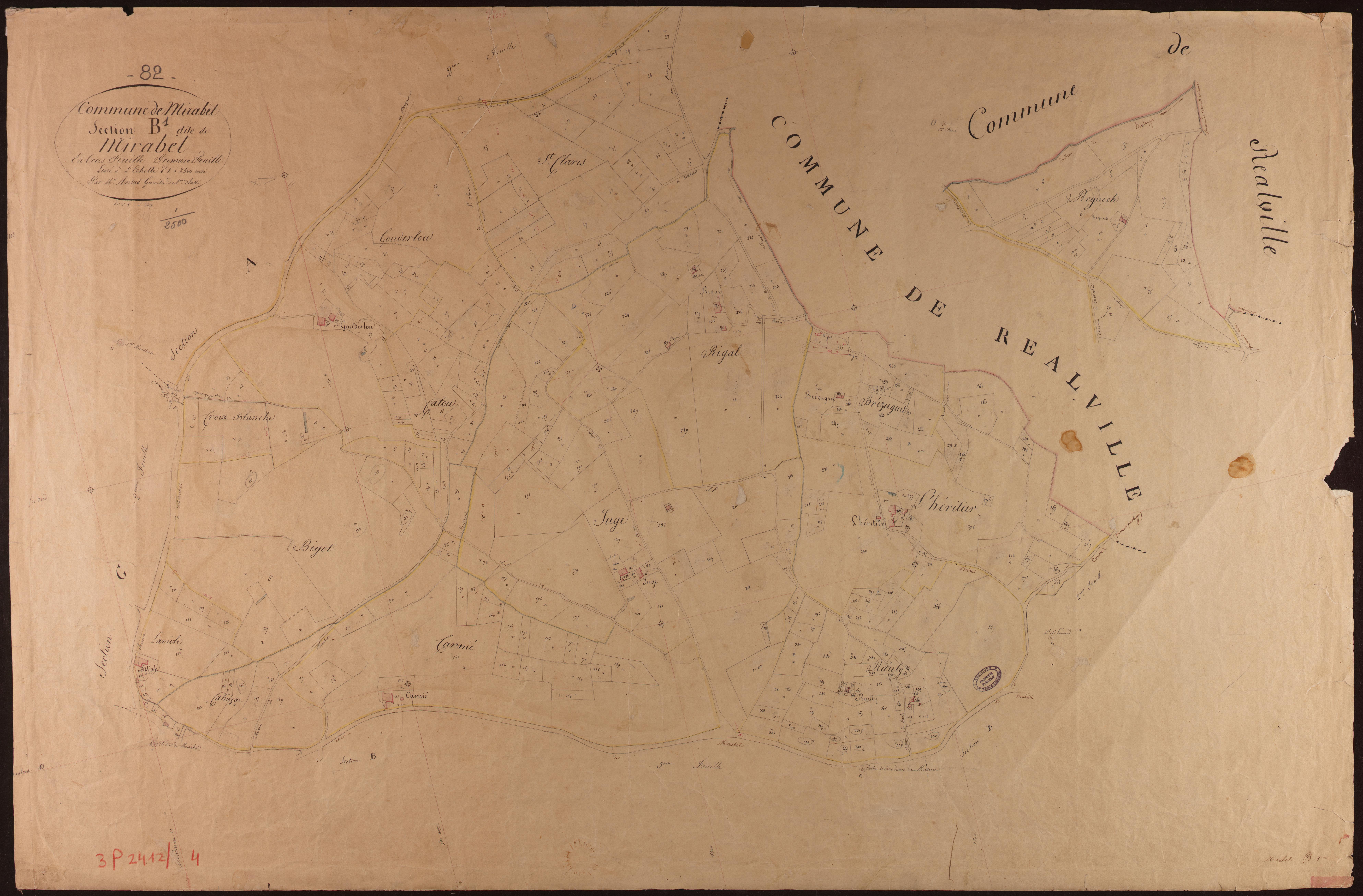 Mirabel - Section B - Mirabel, 1ère feuille