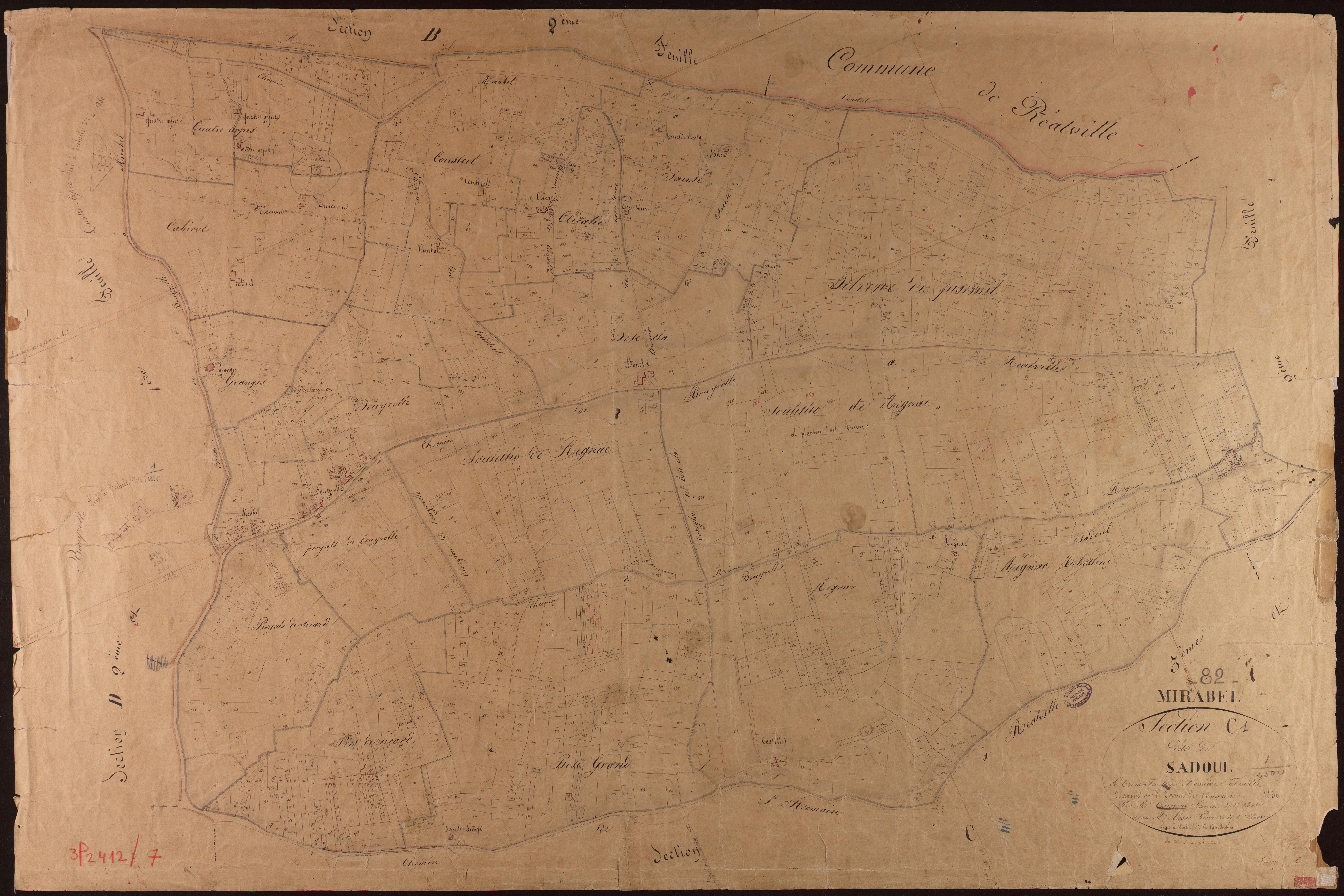 Mirabel - Section C - Sadoul, 1ère feuille
