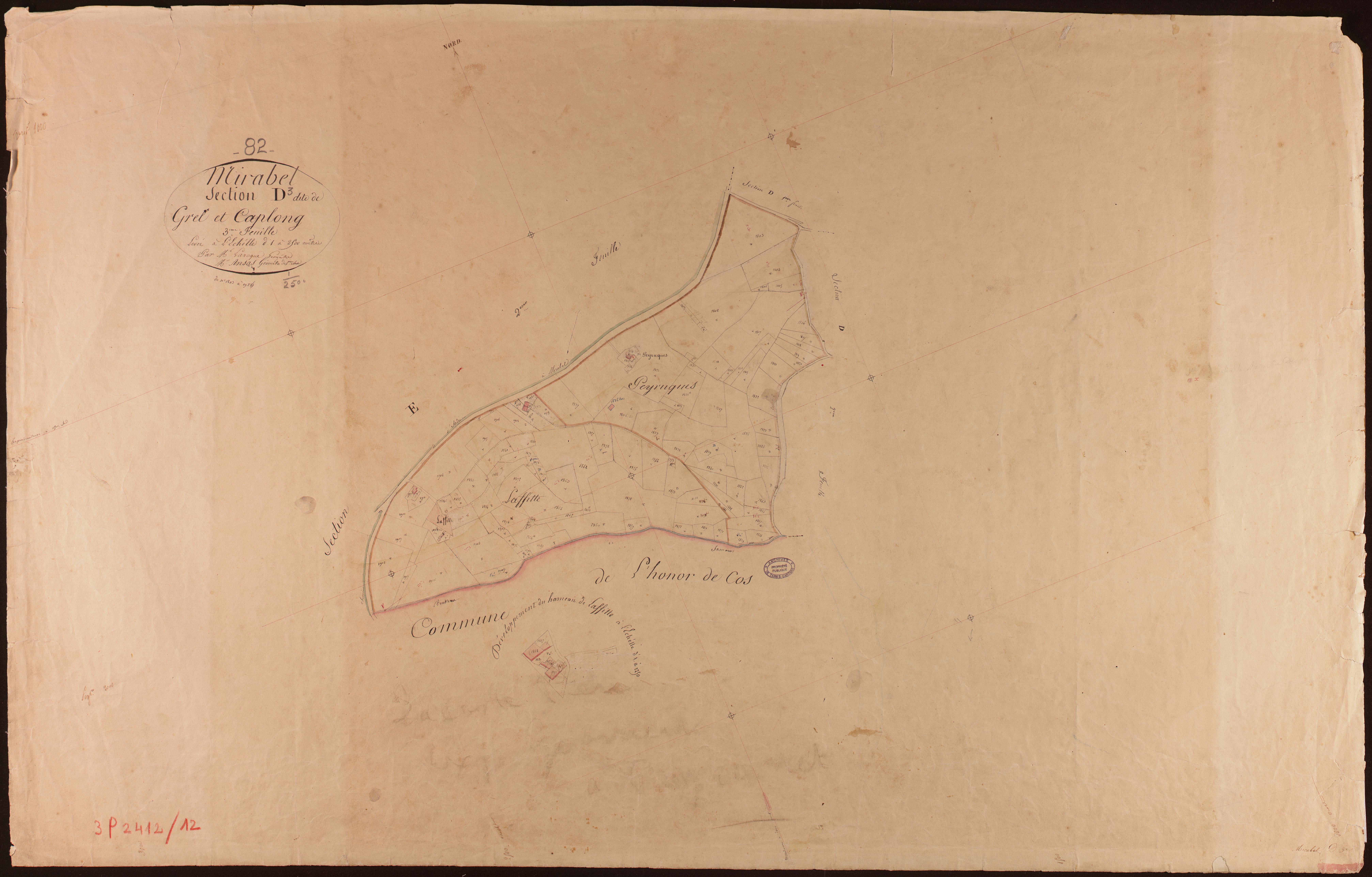 Mirabel - Section D - Grel et Caplong, 3e feuille