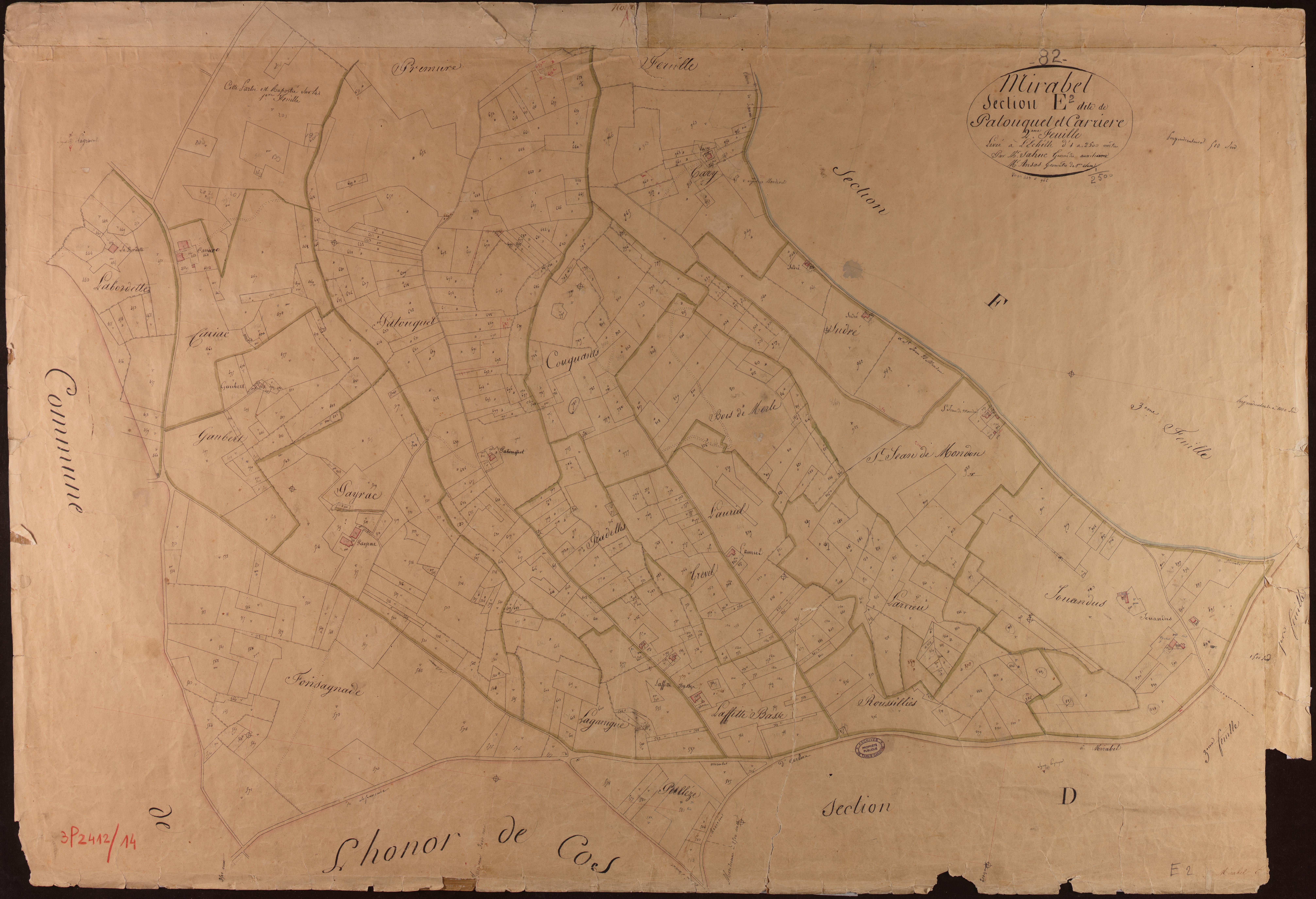 Mirabel - Section E - Patouquet et Carrière, 2e feuille