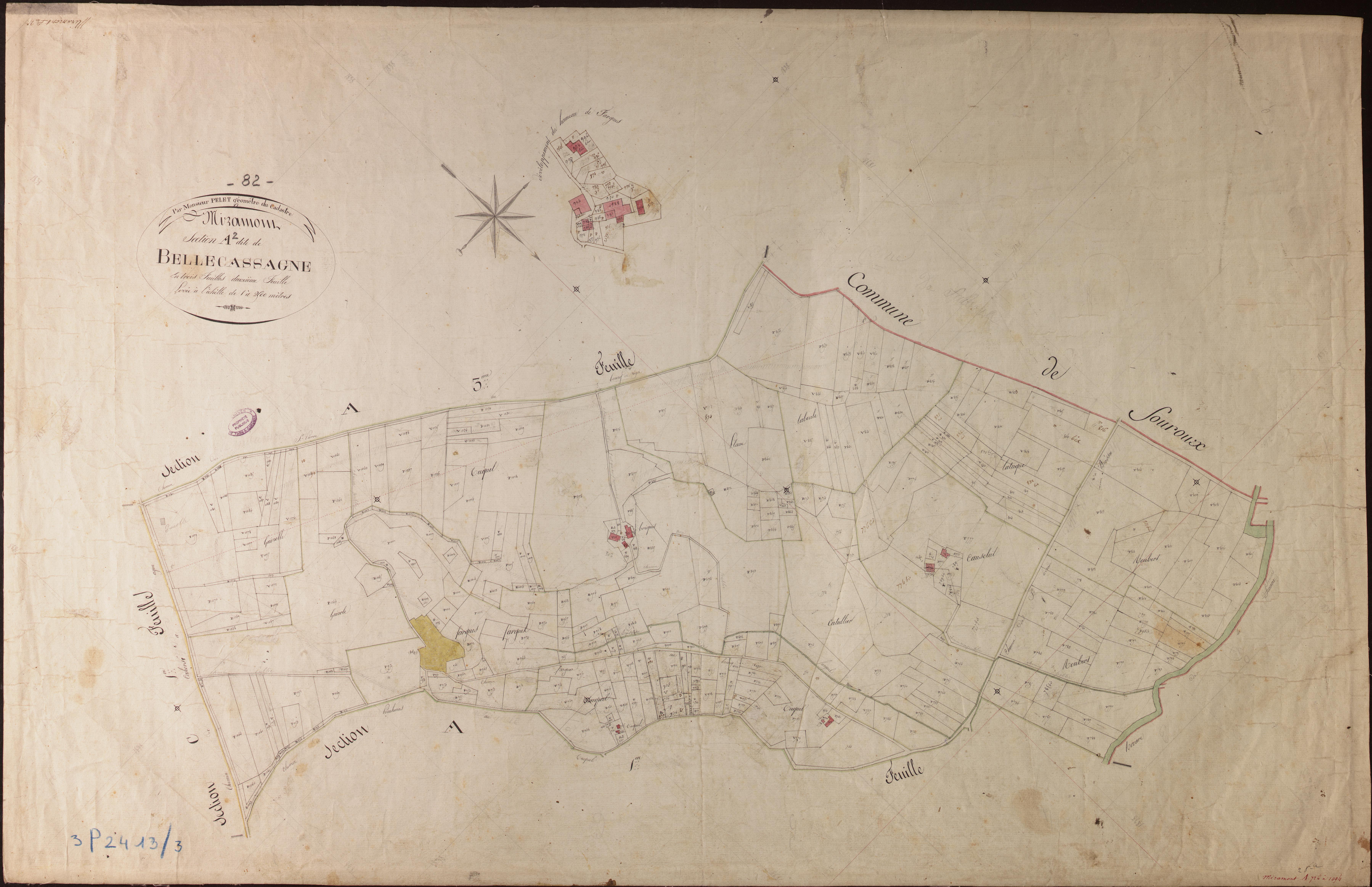 Miramont-de-Quercy - Section A - Bellecassagne, 2e feuille