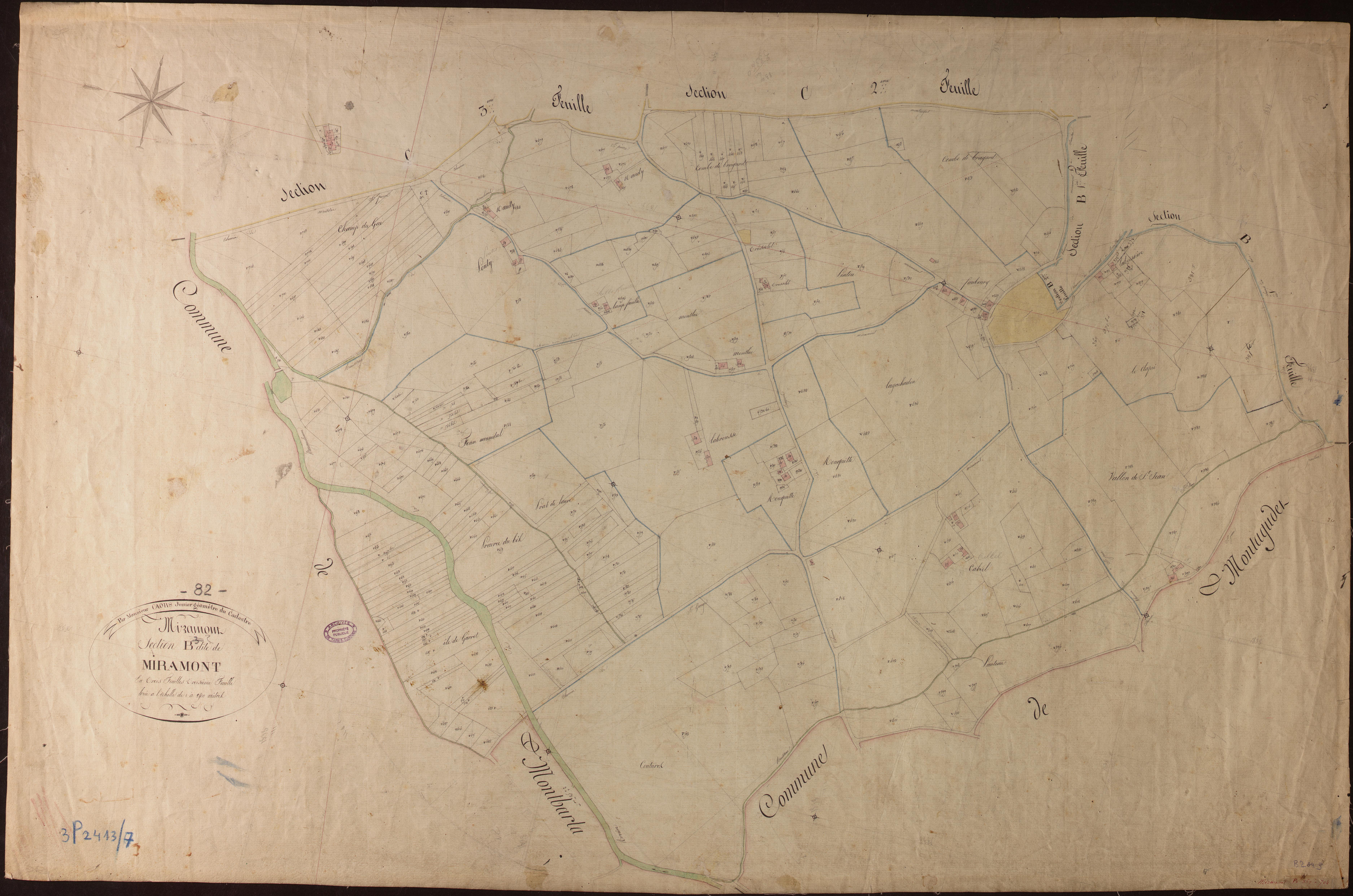 Miramont-de-Quercy - Section B - Miramont, 3e feuille