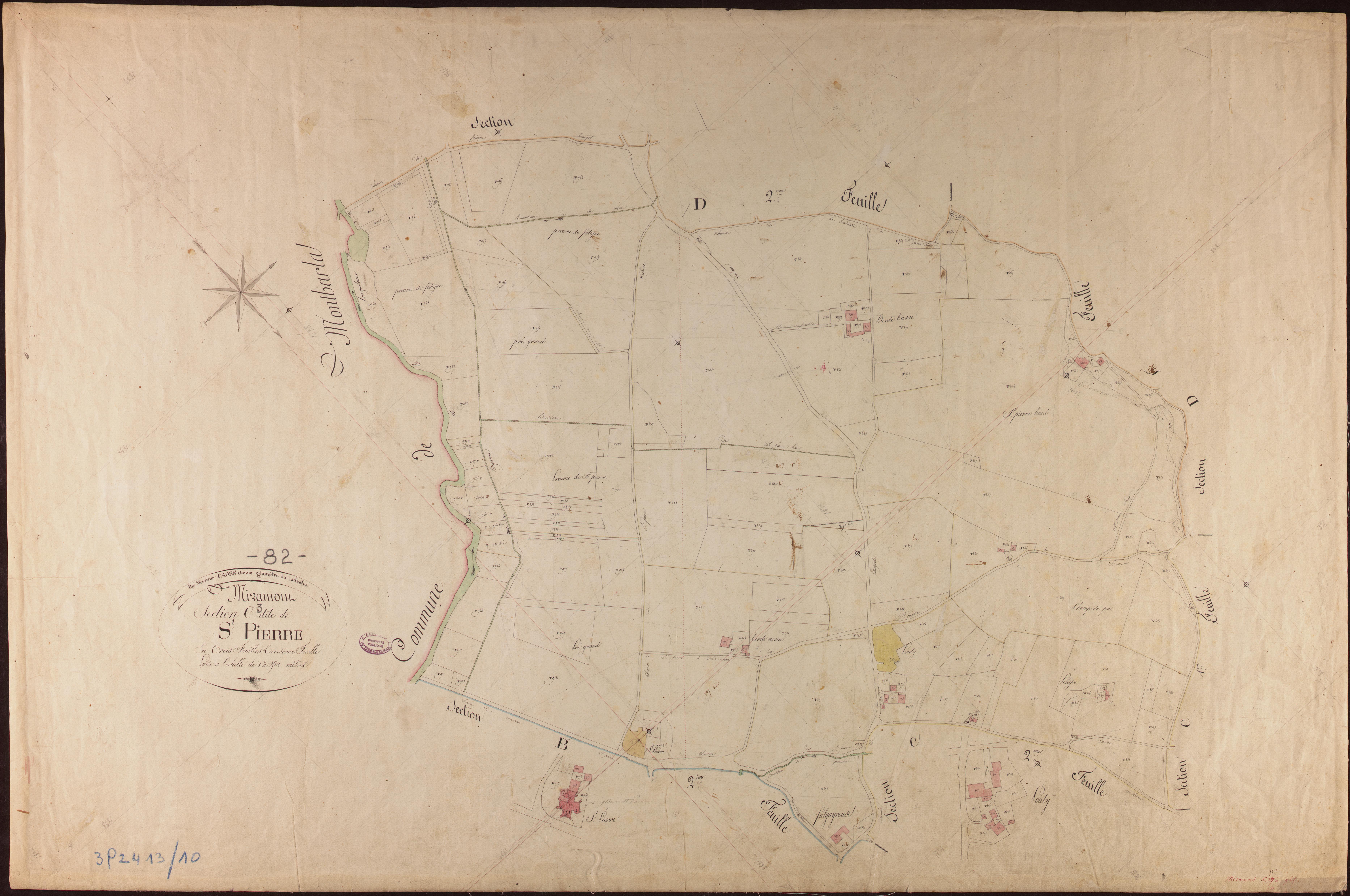 Miramont-de-Quercy - Section C - Saint-Pierre, 3e feuille