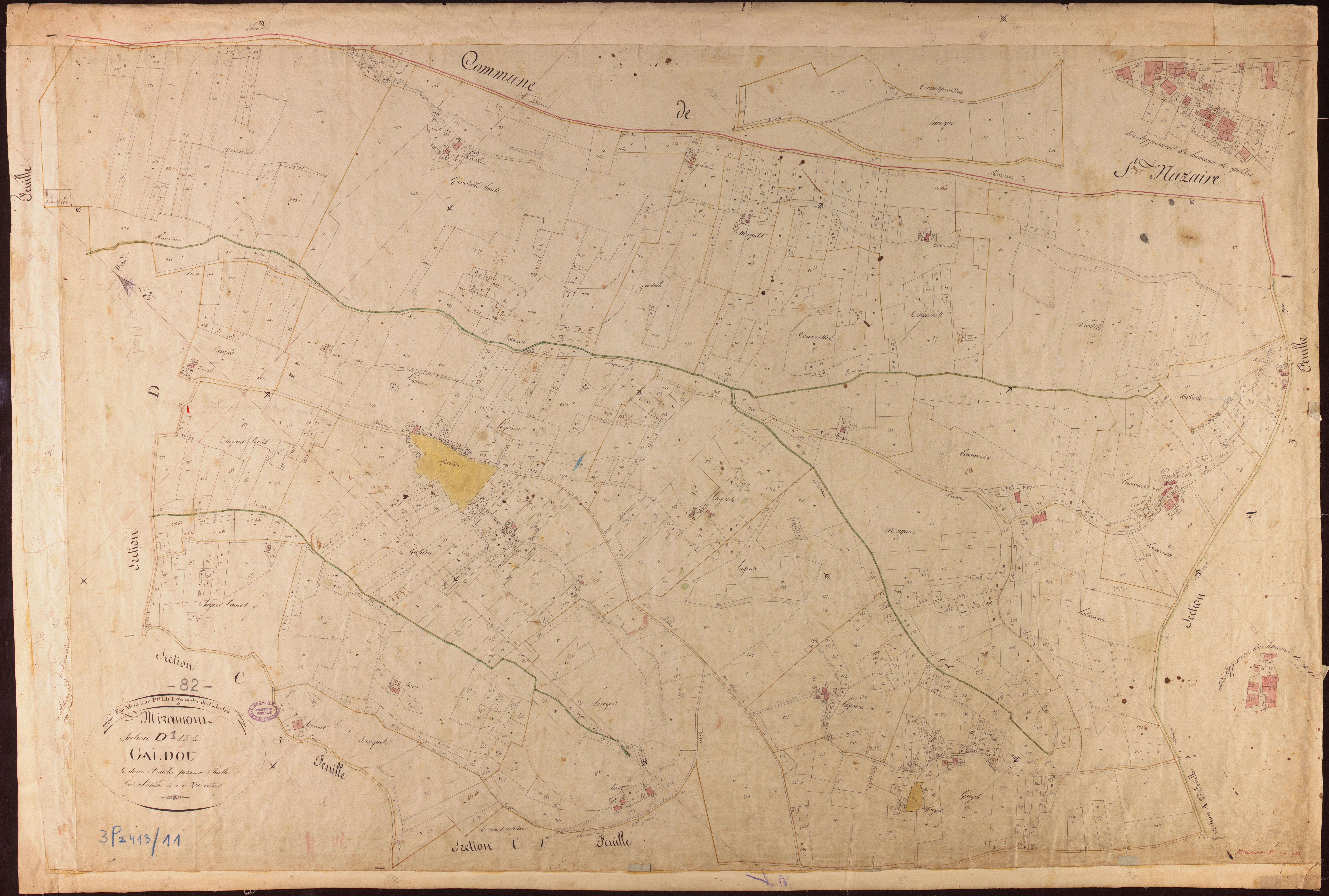 Miramont-de-Quercy - Section D - Galdou, 1ère feuille