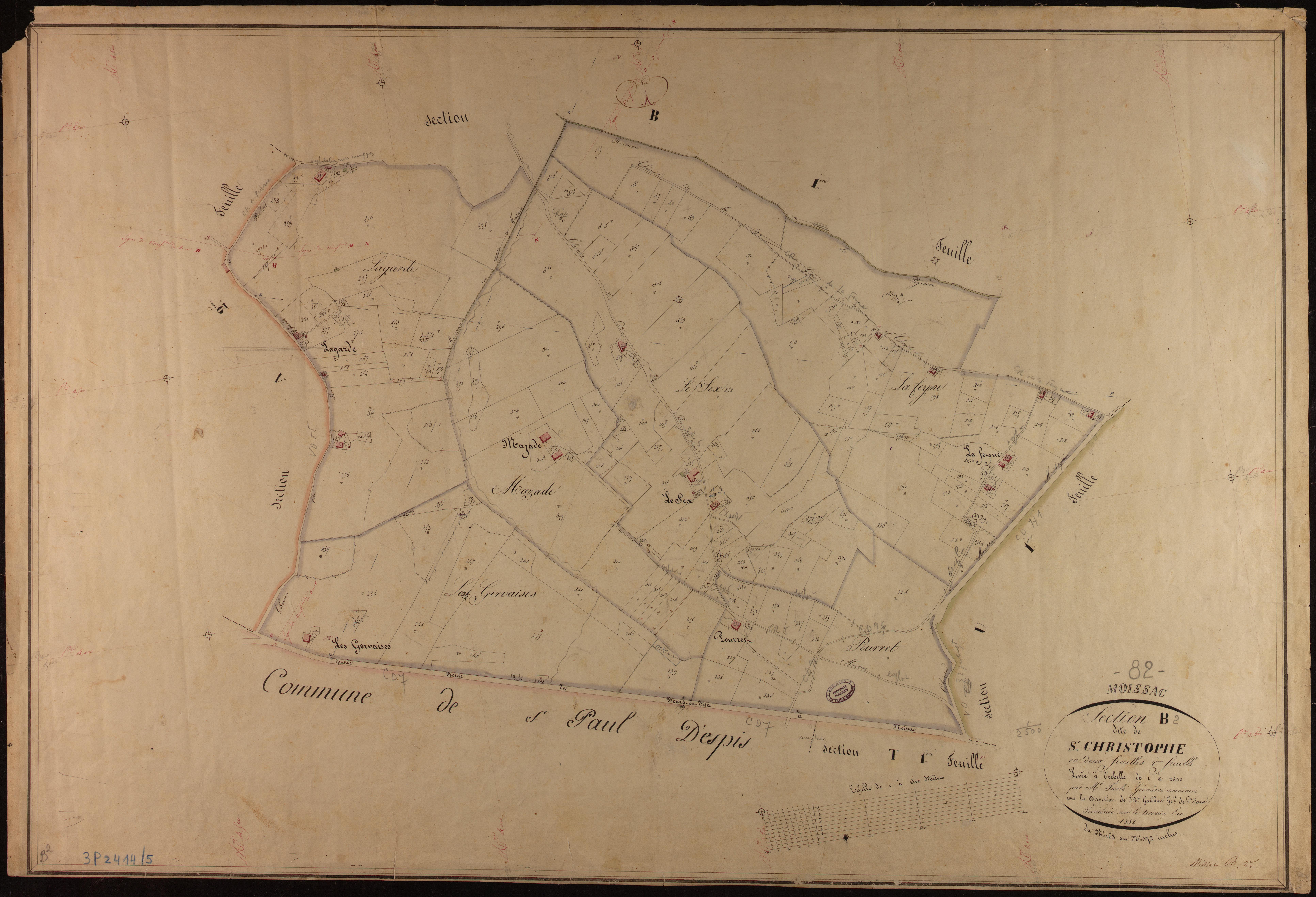 Moissac - Section B - Saint-Christophe, 2e feuille