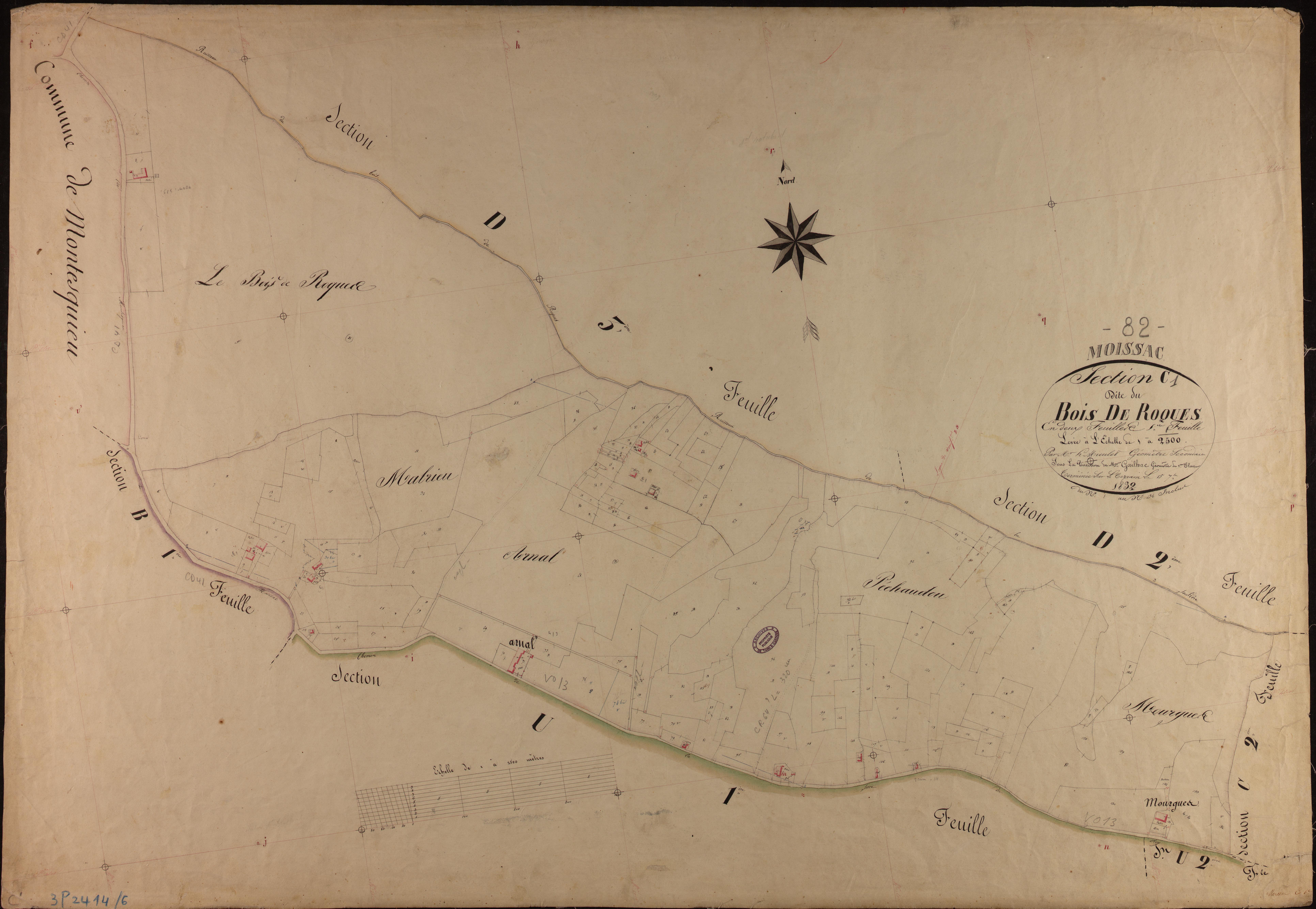 Moissac - Section C - Le Bois de Roques, 1ère feuille