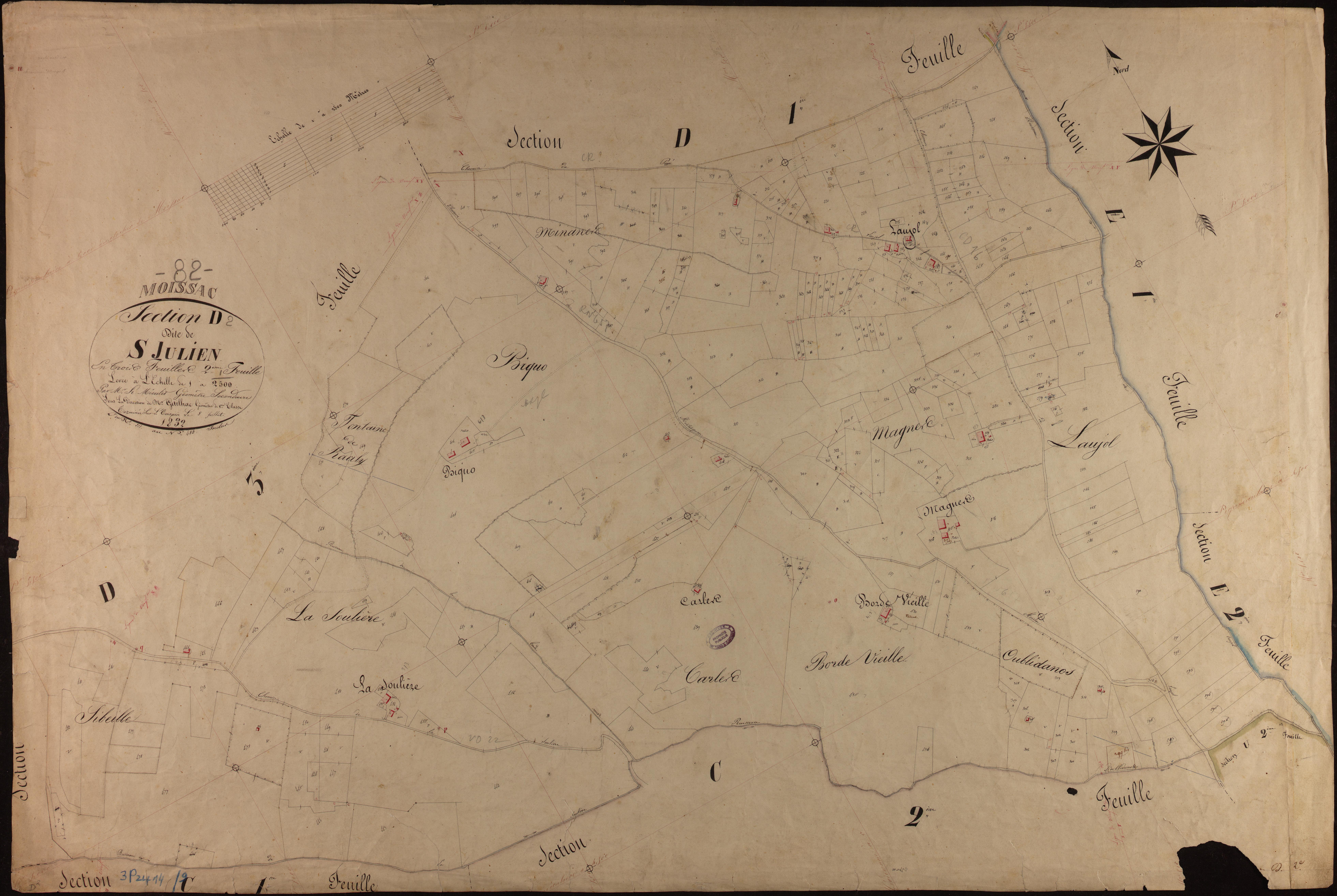 Moissac - Section D - Saint-Julien, 2e feuille