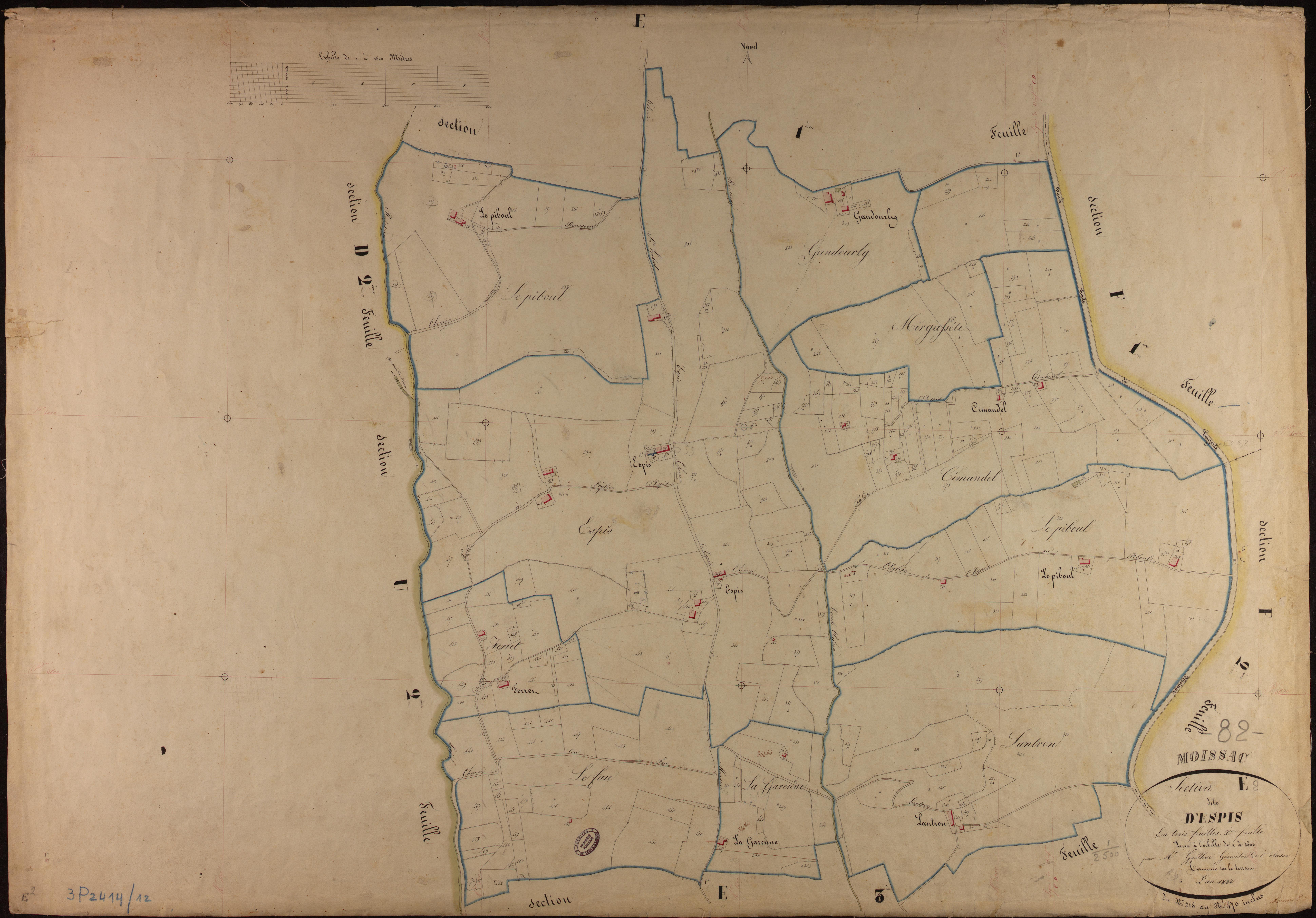 Moissac - Section E - Espis, 2e feuille